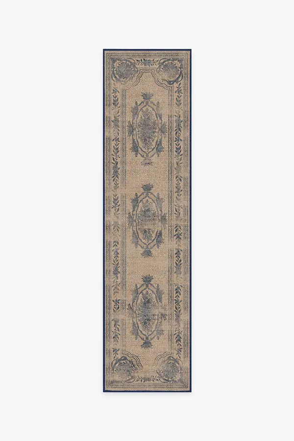 Machine Washable Area Rug - Blue, Polyester