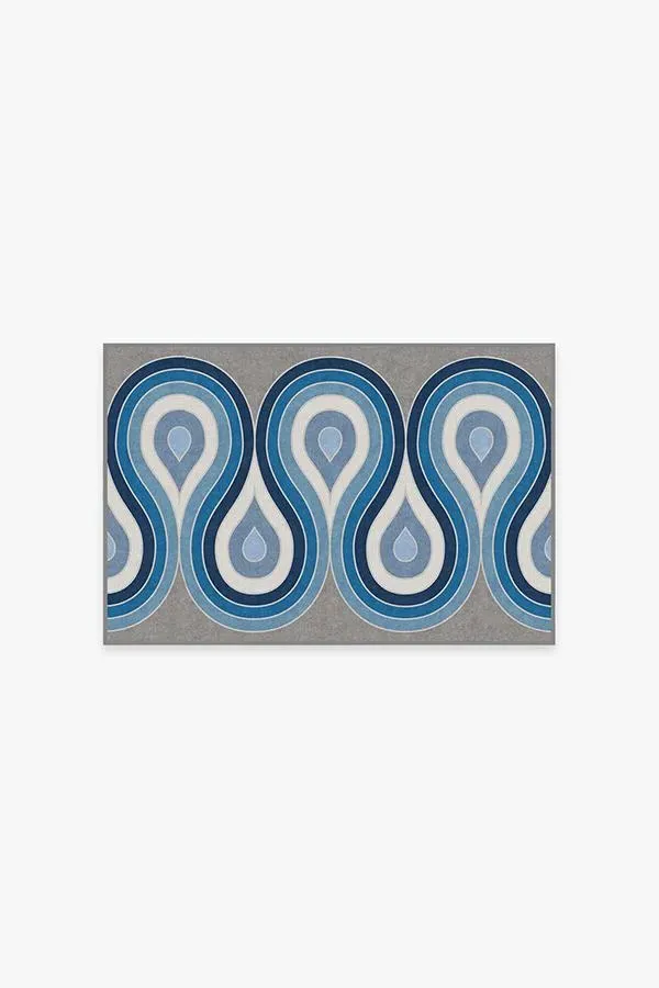 Machine Washable Area Rug - Blue Steel image