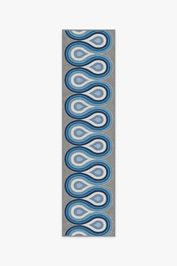 Machine Washable Area Rug - Blue Steel