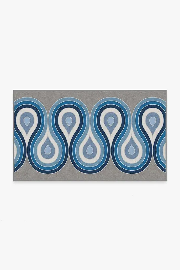Machine Washable Area Rug - Blue Steel