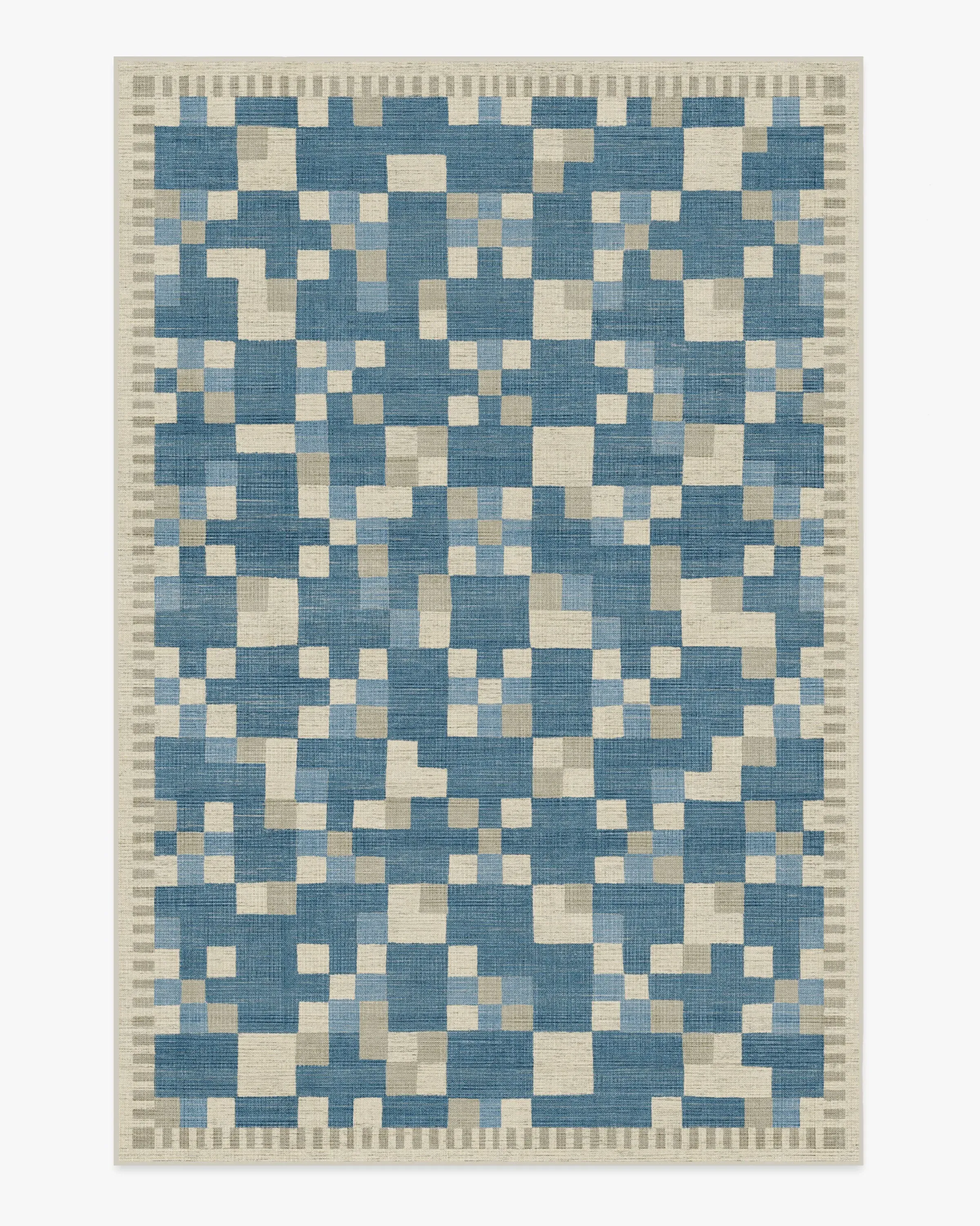 Machine Washable Area Rug - Blue
