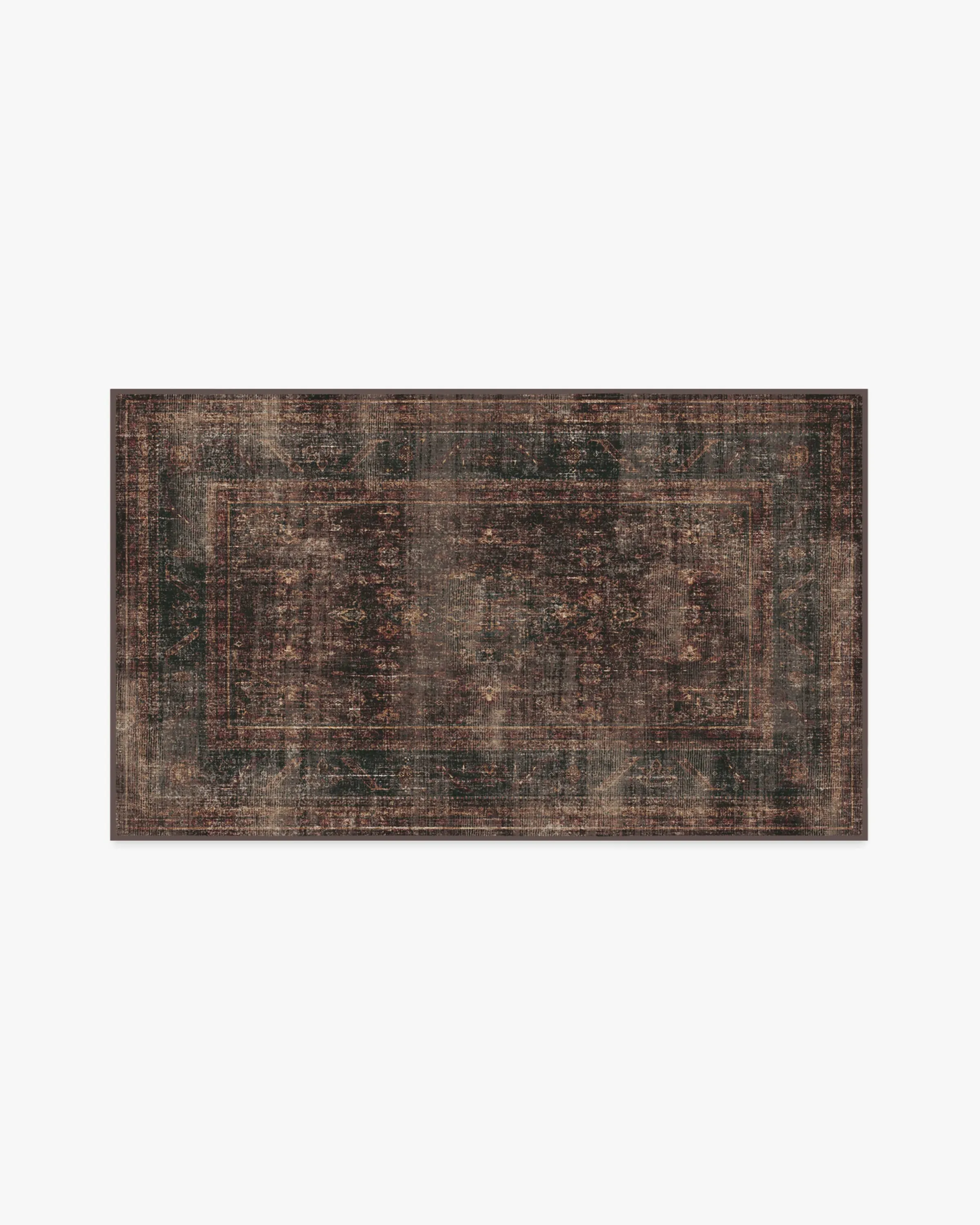 Machine Washable Area Rug - Bordeaux Red