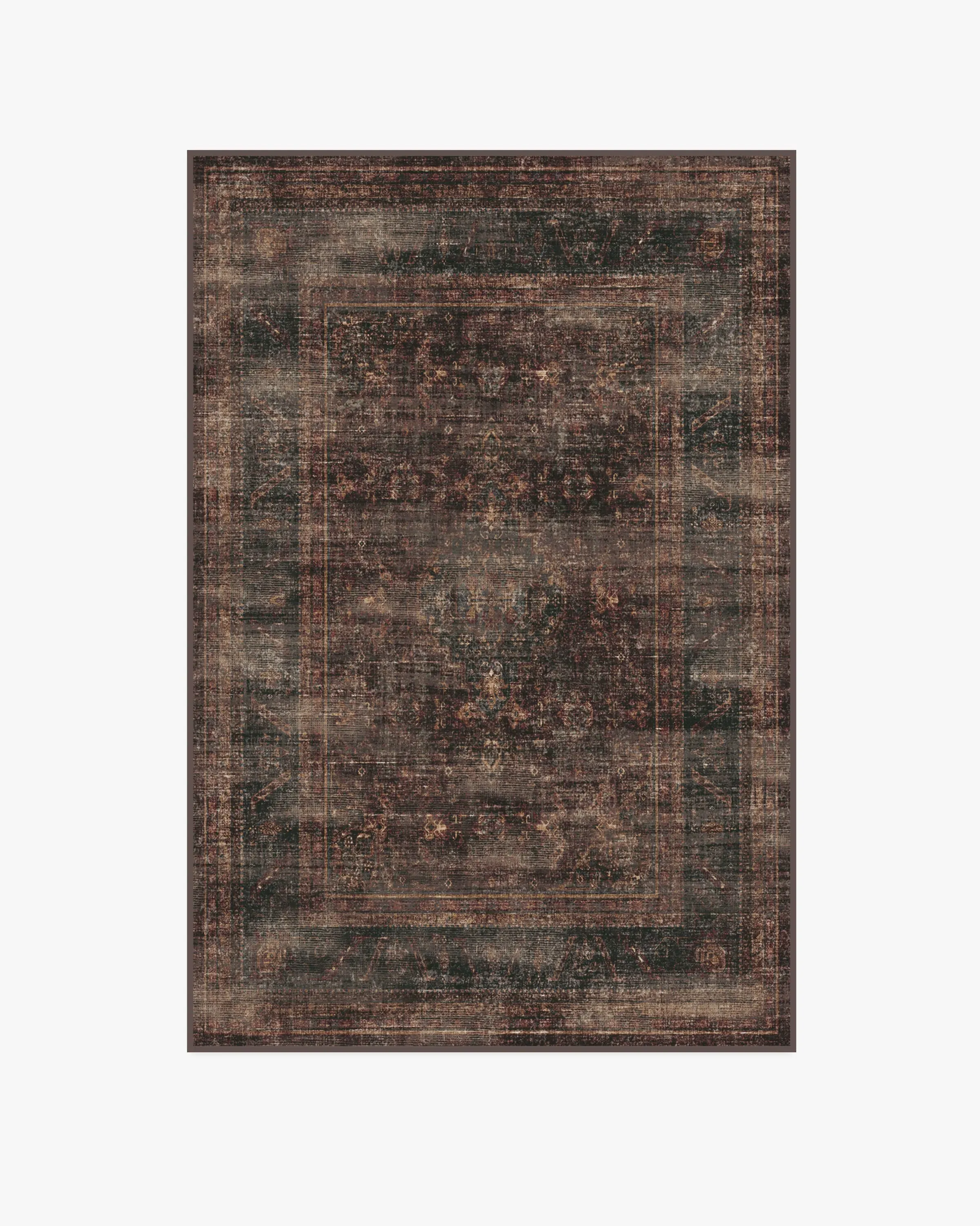 Machine Washable Area Rug - Bordeaux Red