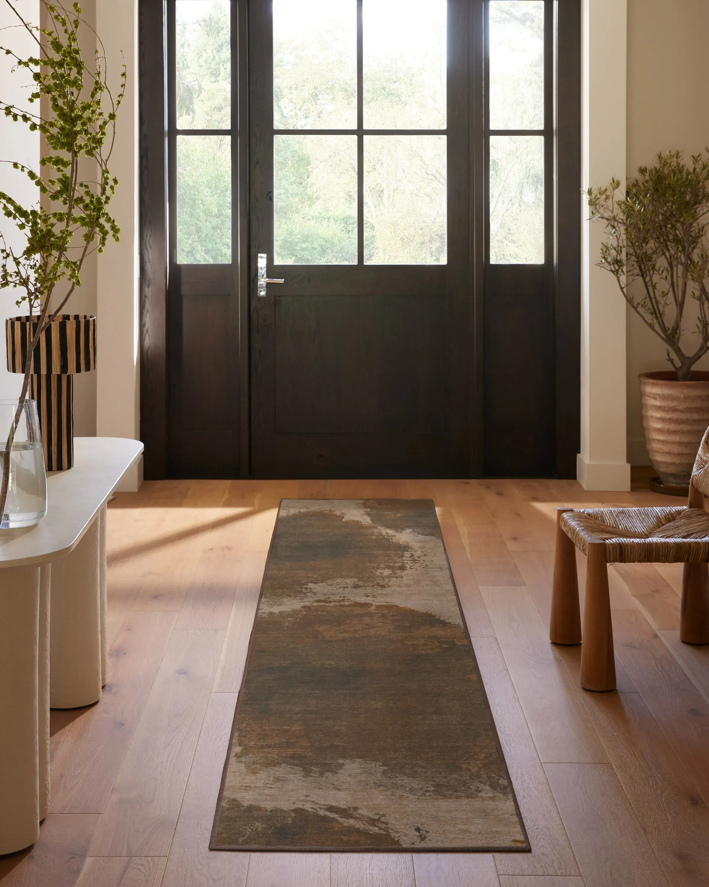 Machine Washable Area Rug - Bronze, Flatwoven