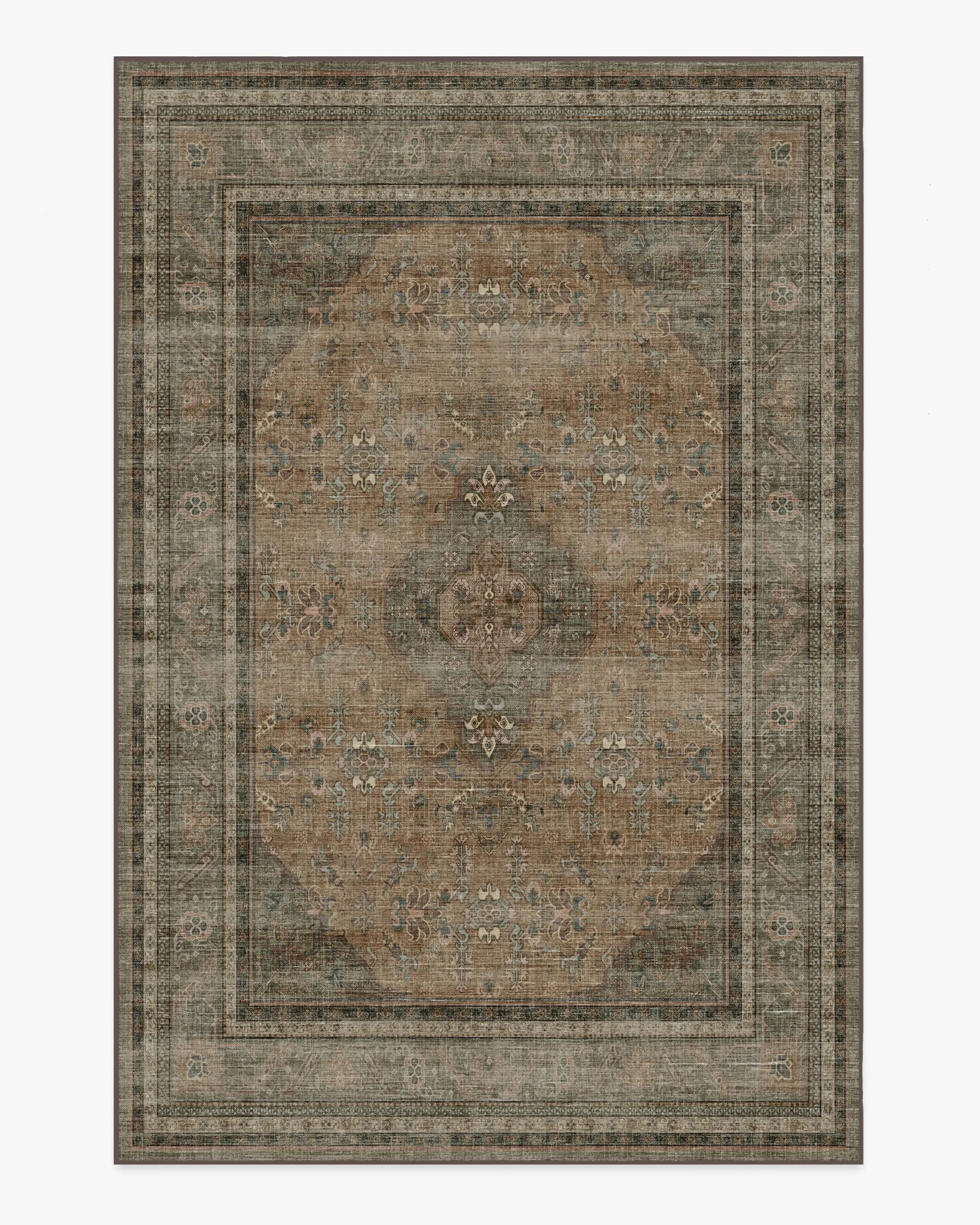 Machine Washable Area Rug - Brown