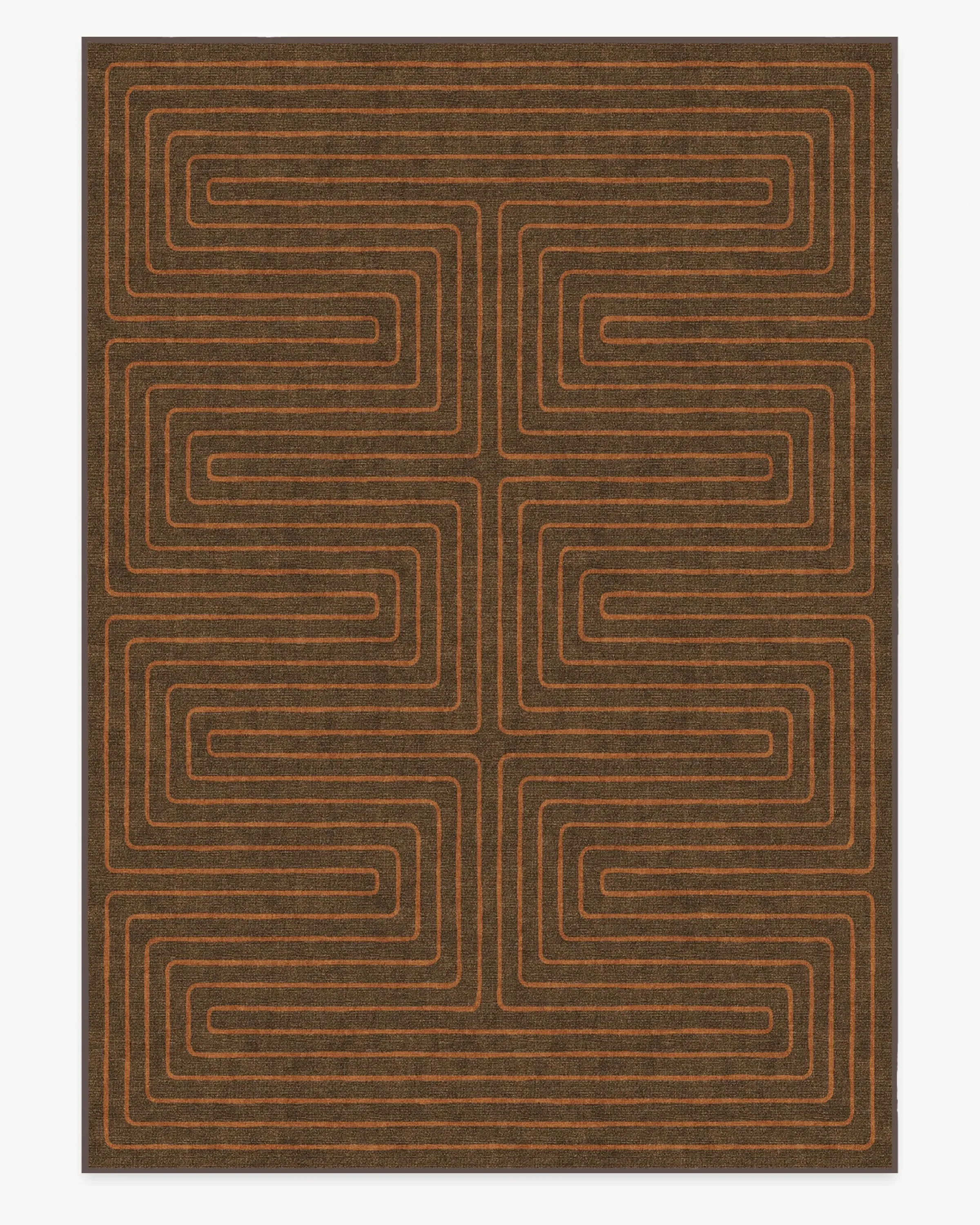 Machine Washable Area Rug - Brown, Chenille