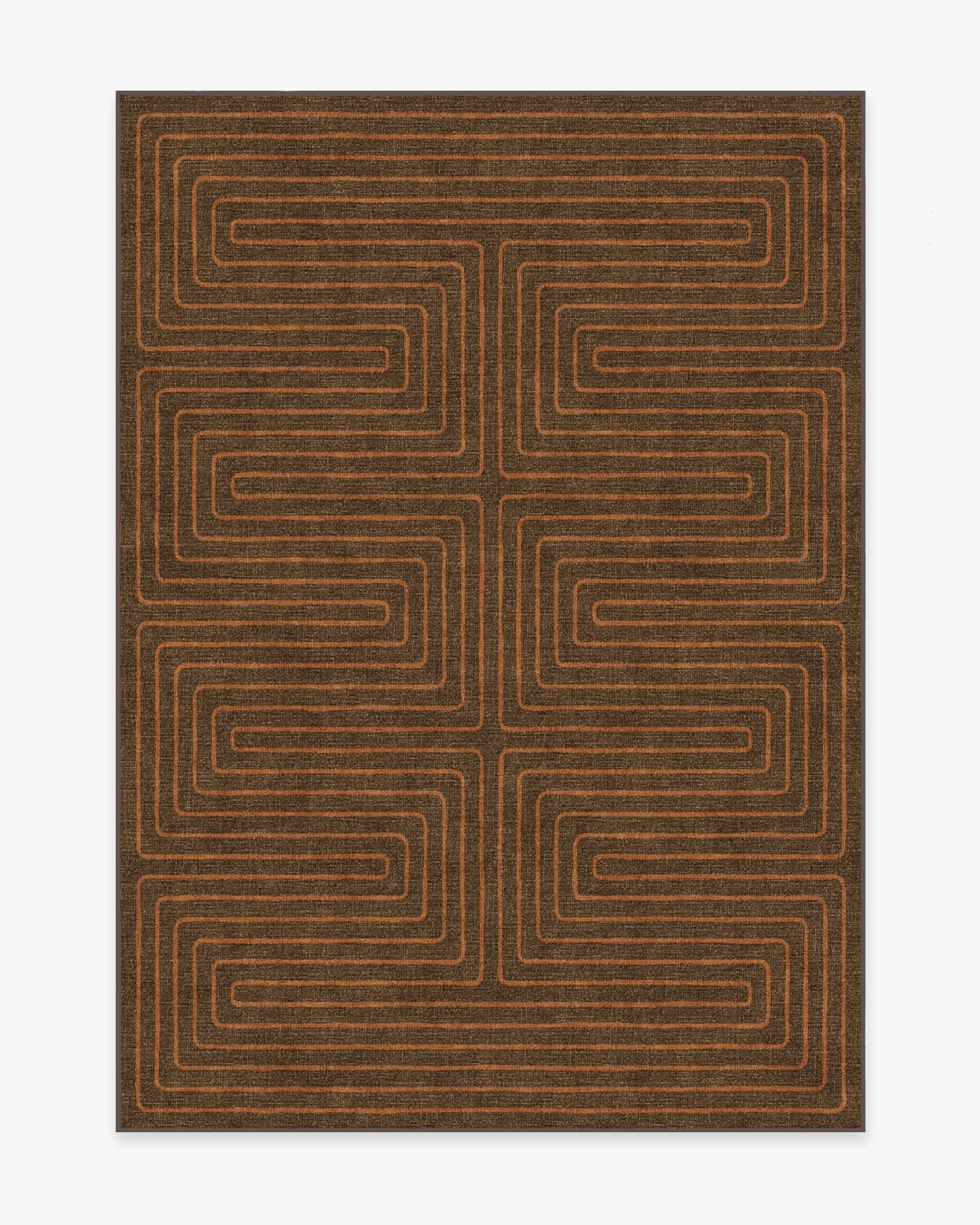 Machine Washable Area Rug - Brown, Chenille
