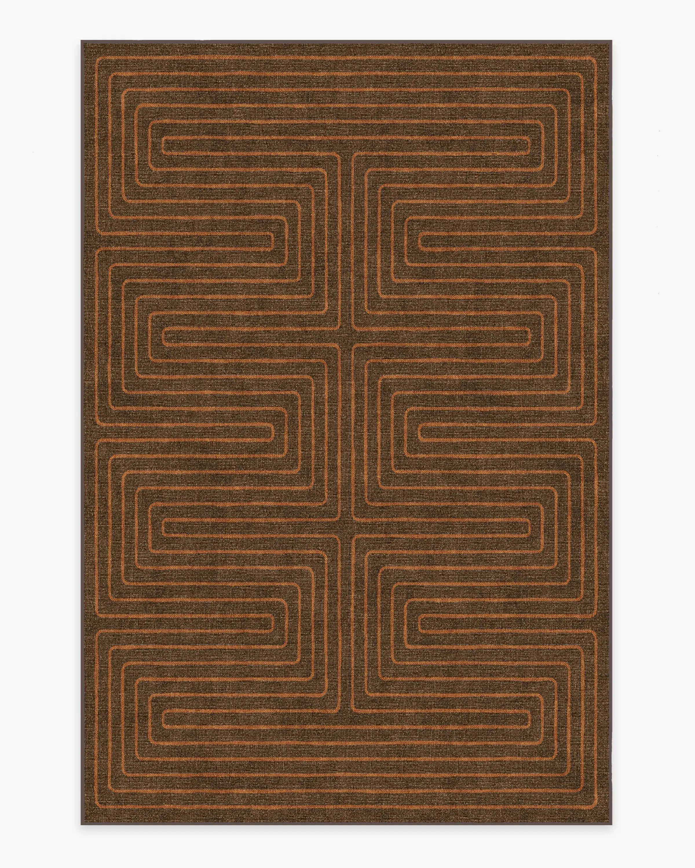 Machine Washable Area Rug - Brown, Chenille