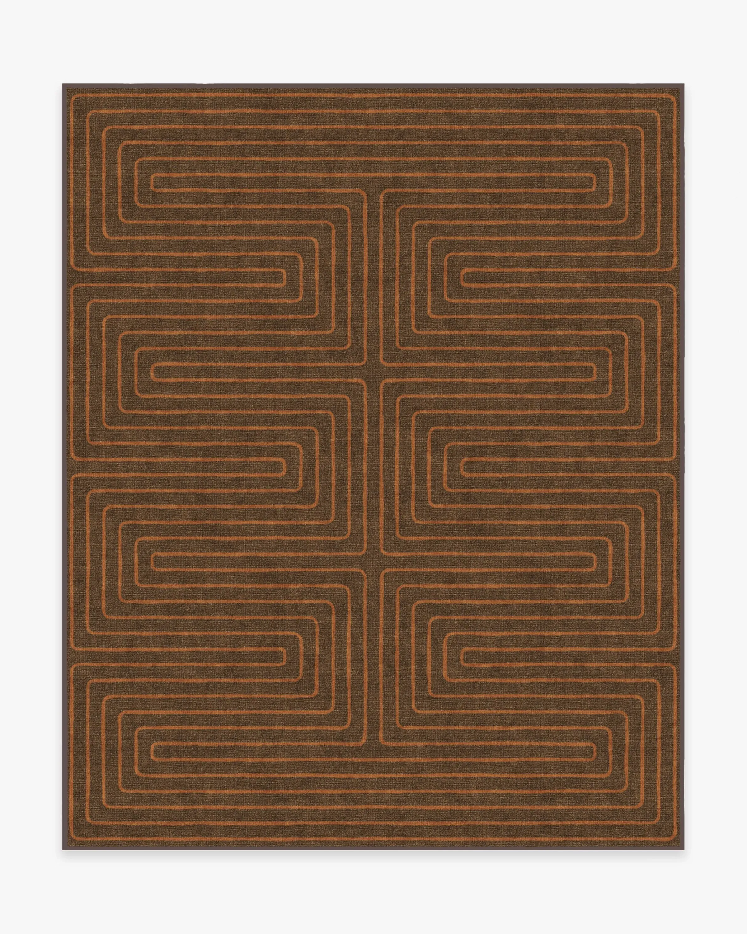 Machine Washable Area Rug - Brown, Chenille