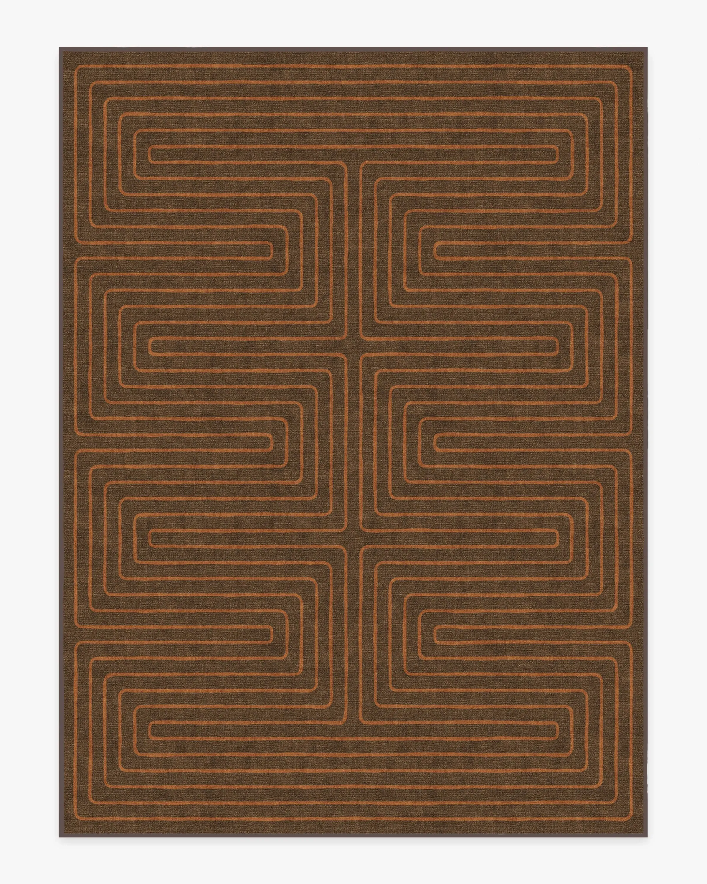 Machine Washable Area Rug - Brown, Chenille
