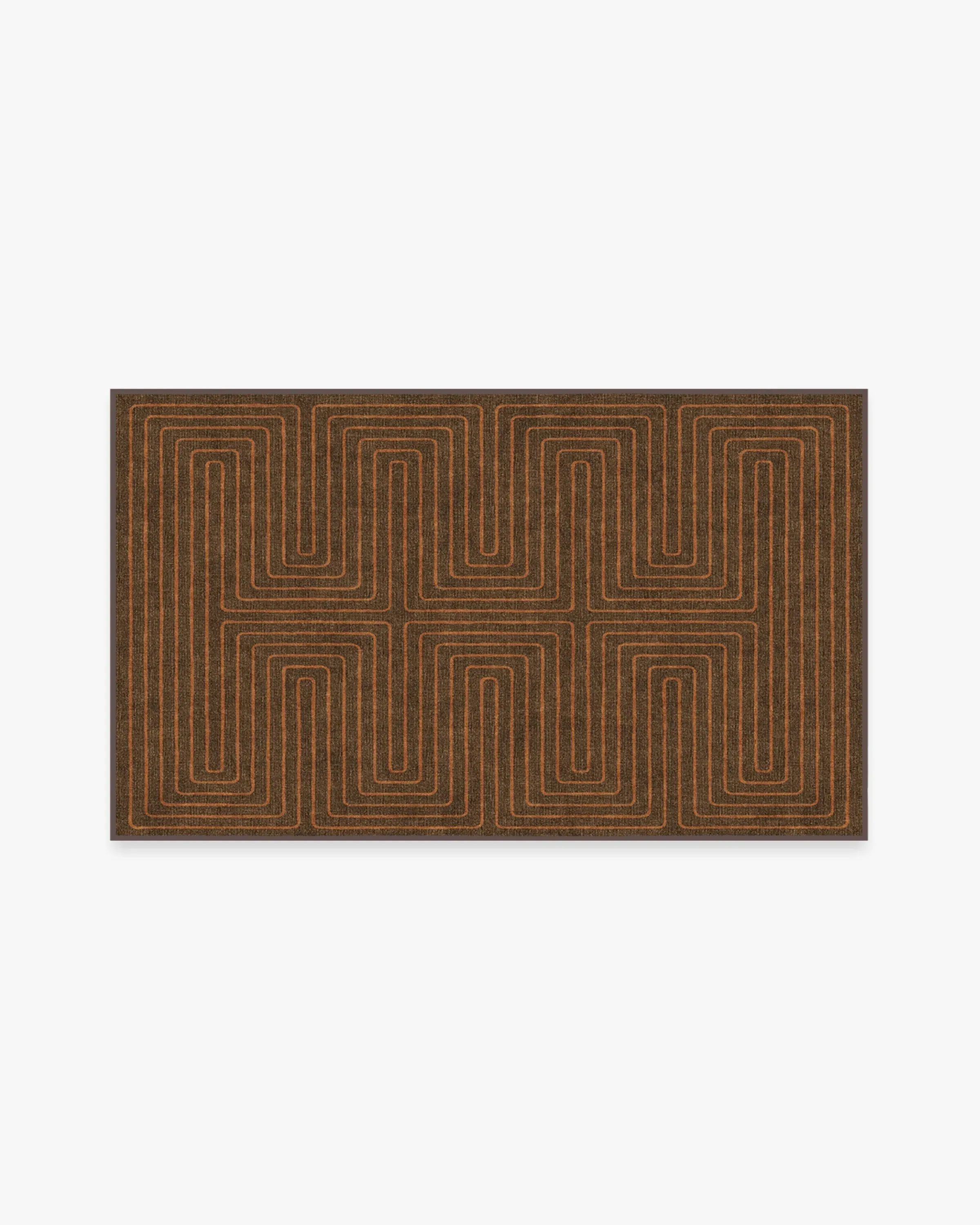 Machine Washable Area Rug - Brown, Chenille