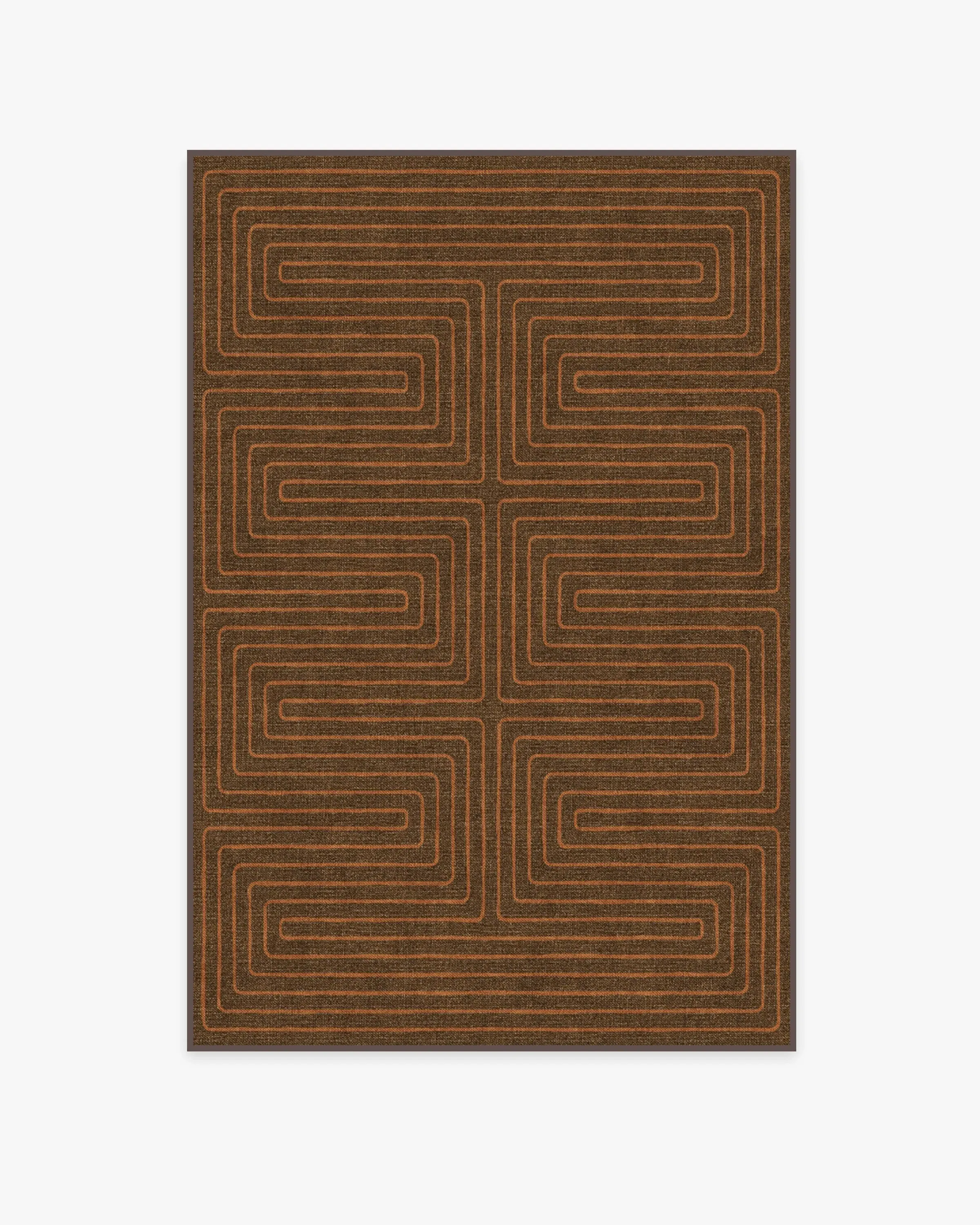 Machine Washable Area Rug - Brown, Chenille