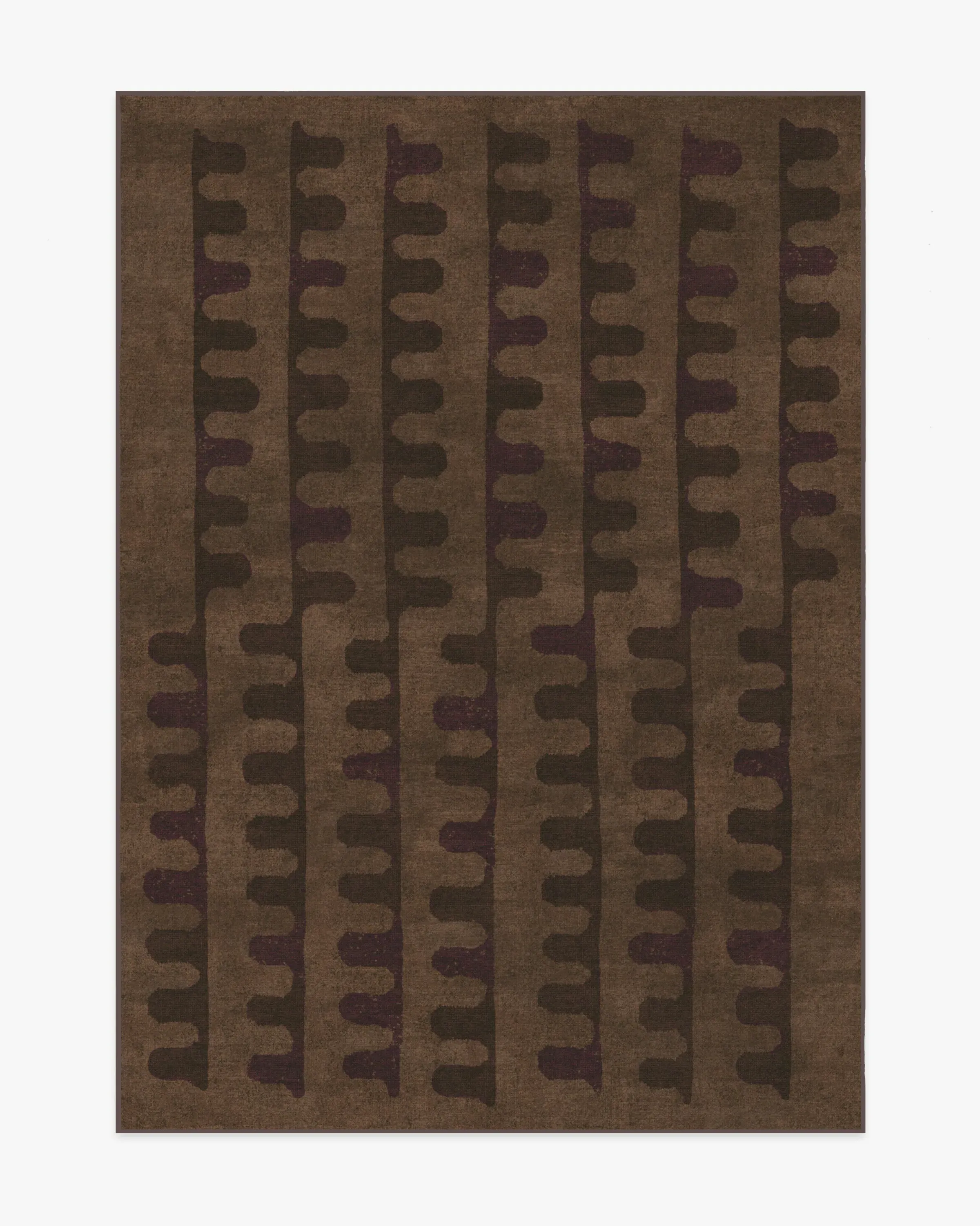 Machine Washable Area Rug - Brown, Flatwoven