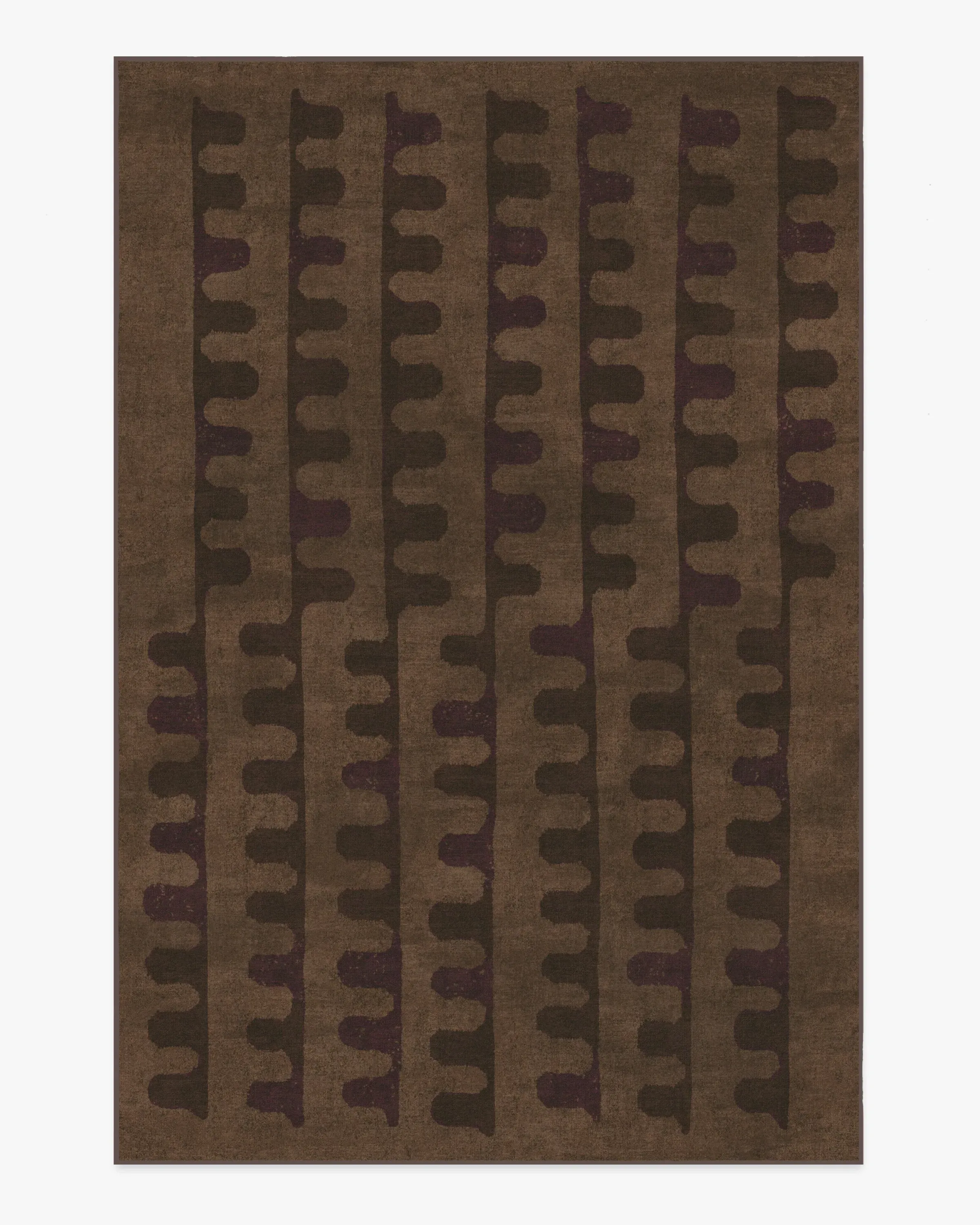 Machine Washable Area Rug - Brown, Flatwoven