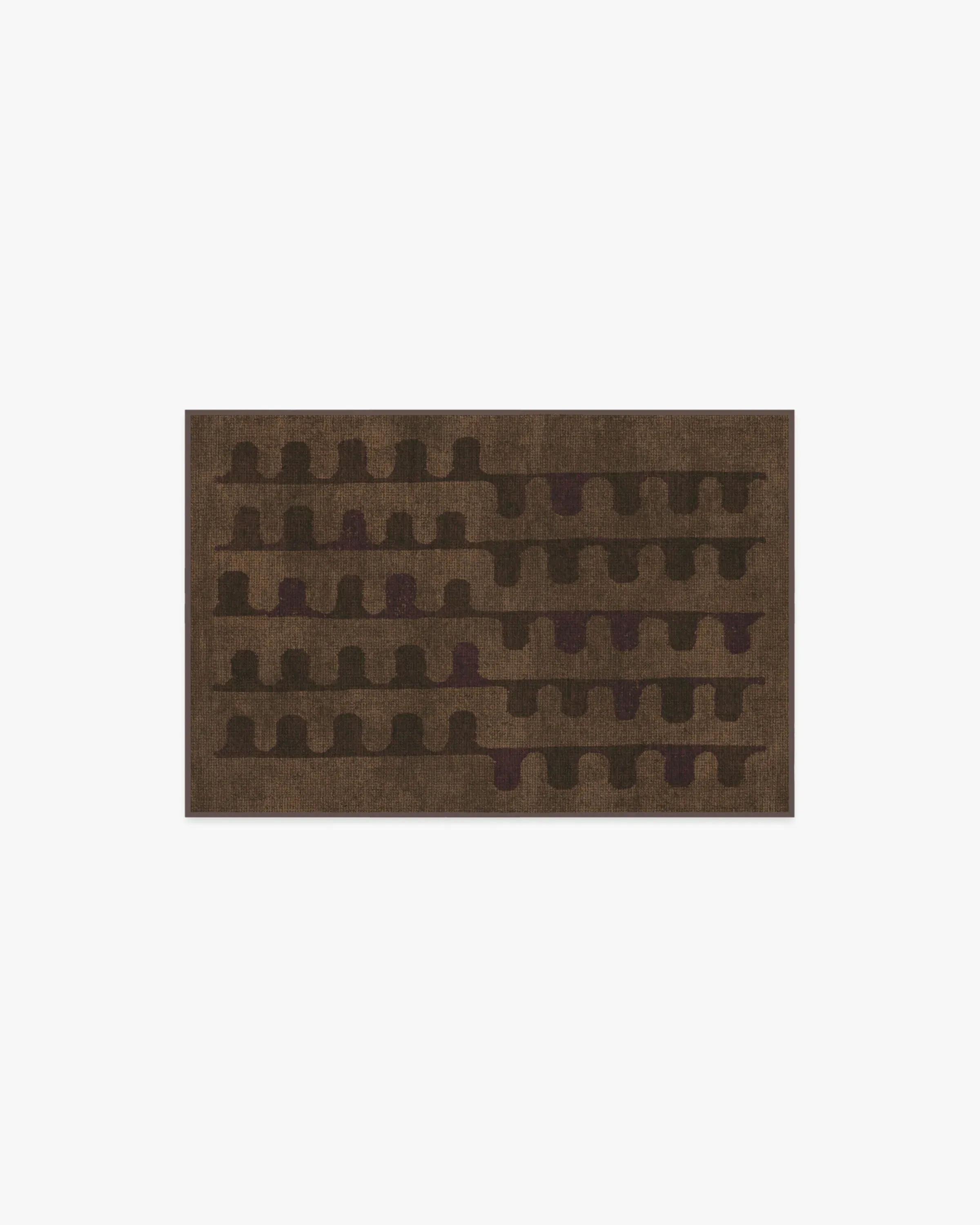 Machine Washable Area Rug - Brown, Flatwoven image