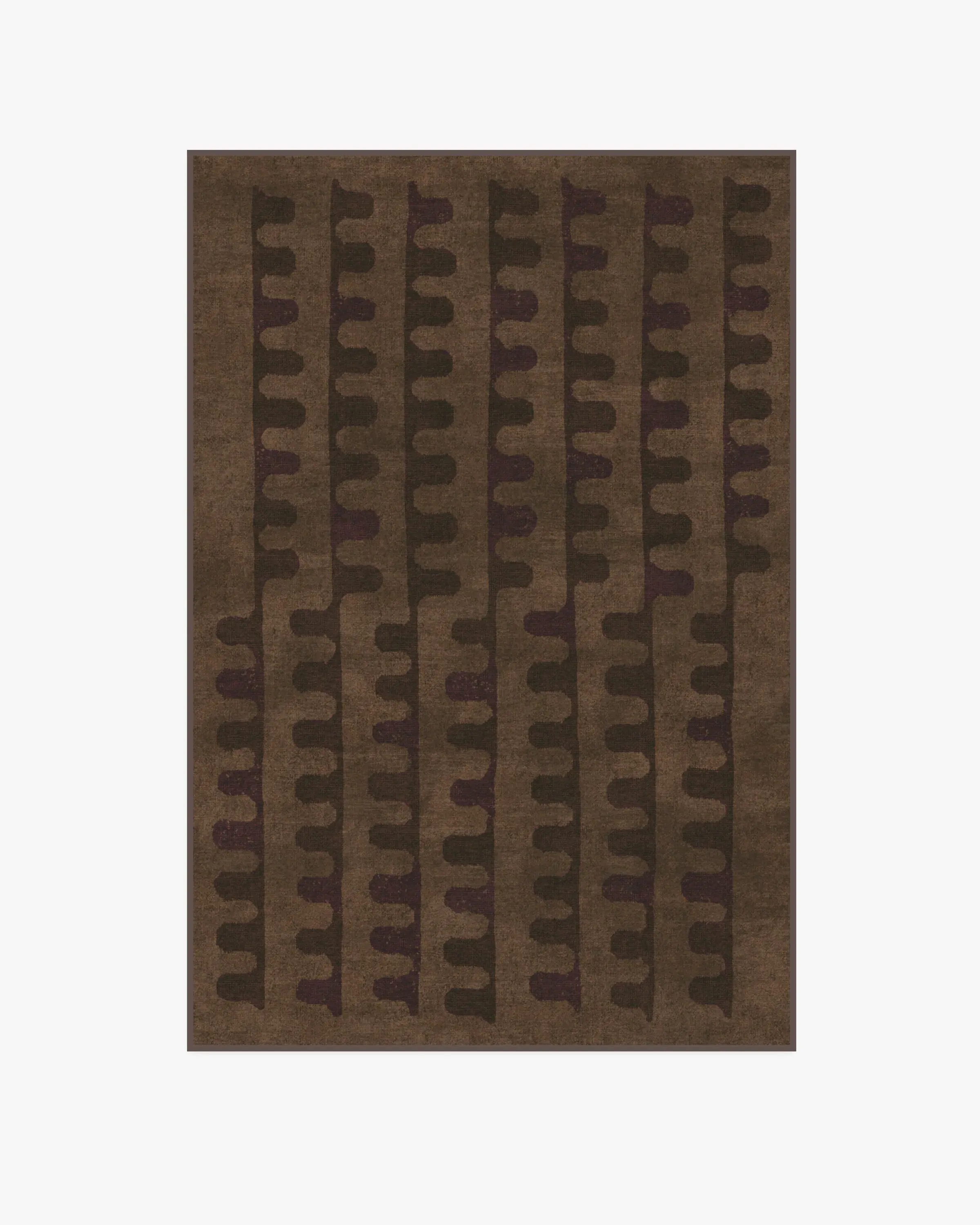 Machine Washable Area Rug - Brown, Flatwoven