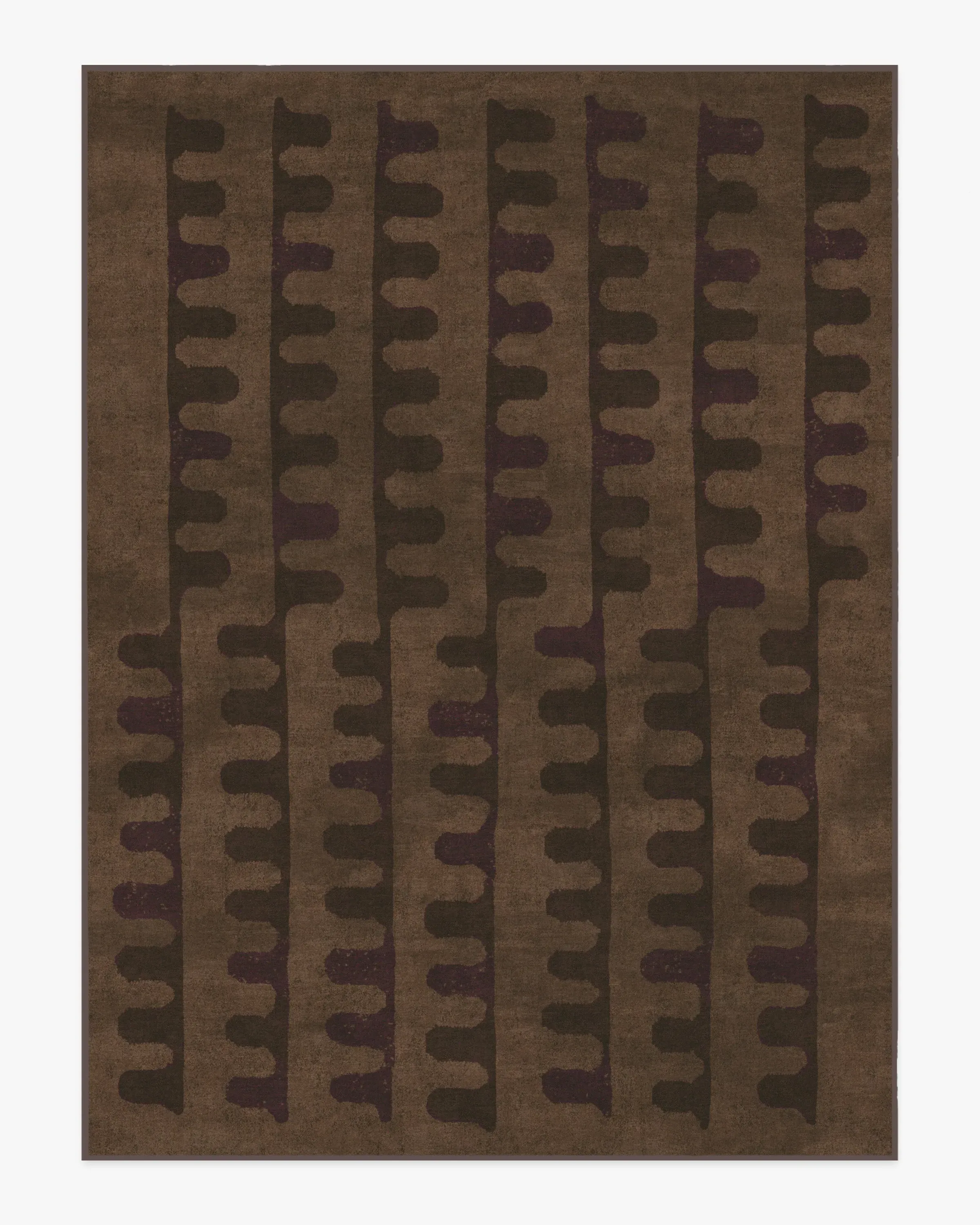 Machine Washable Area Rug - Brown, Flatwoven