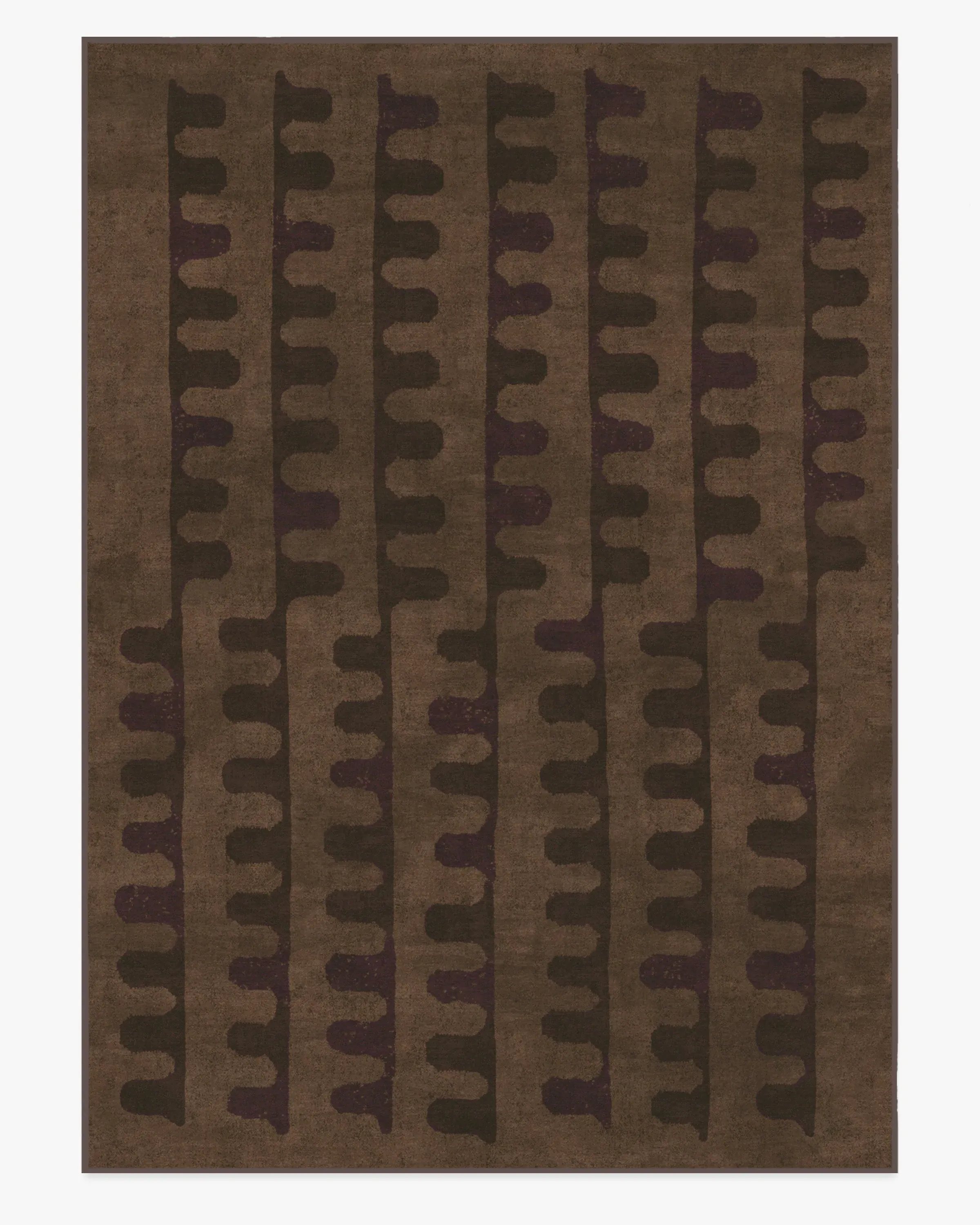 Machine Washable Area Rug - Brown, Flatwoven