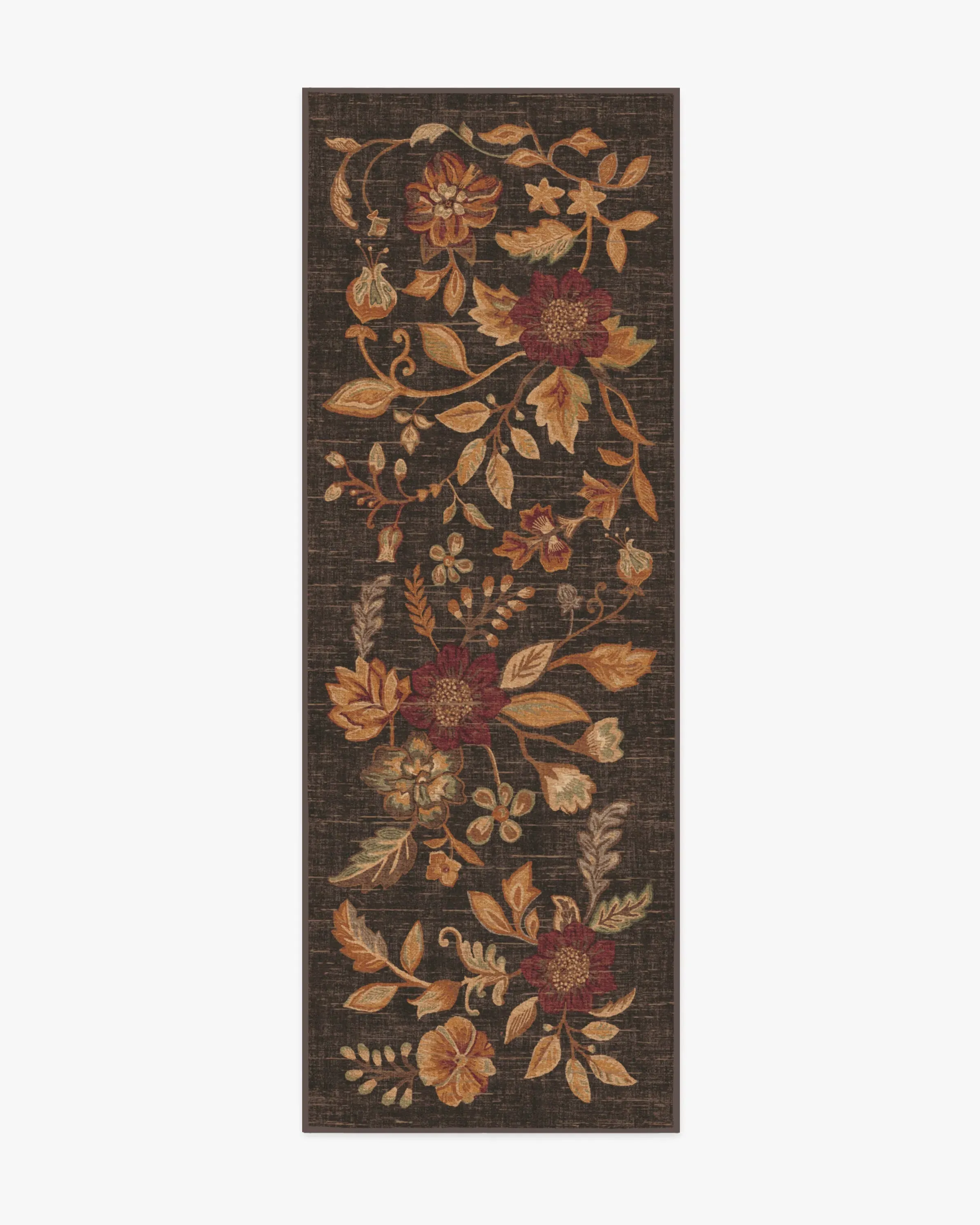 Machine Washable Area Rug - Brown, Flatwoven