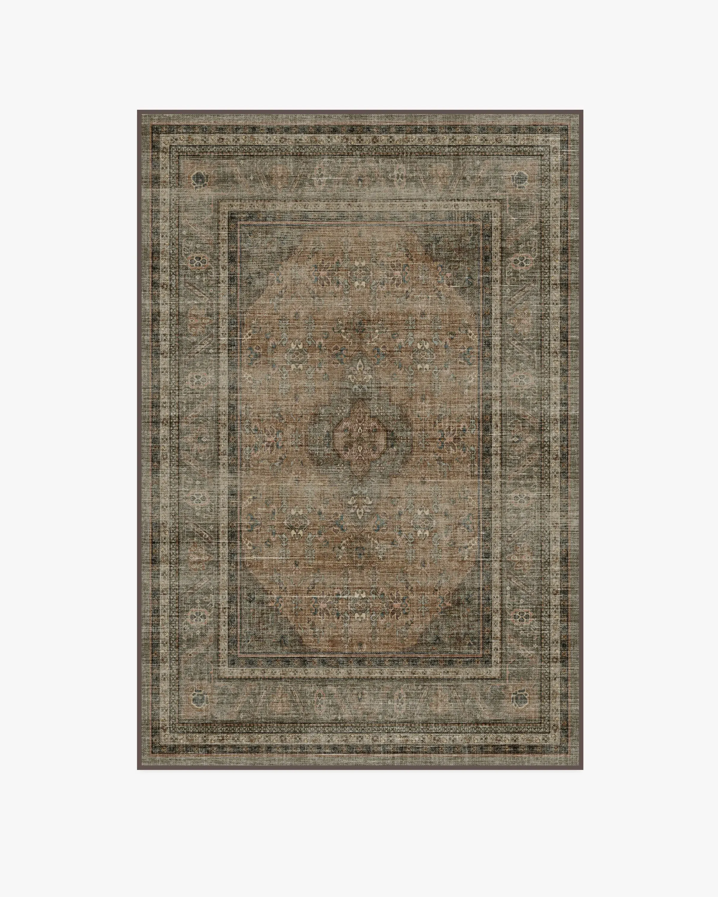 Machine Washable Area Rug - Brown