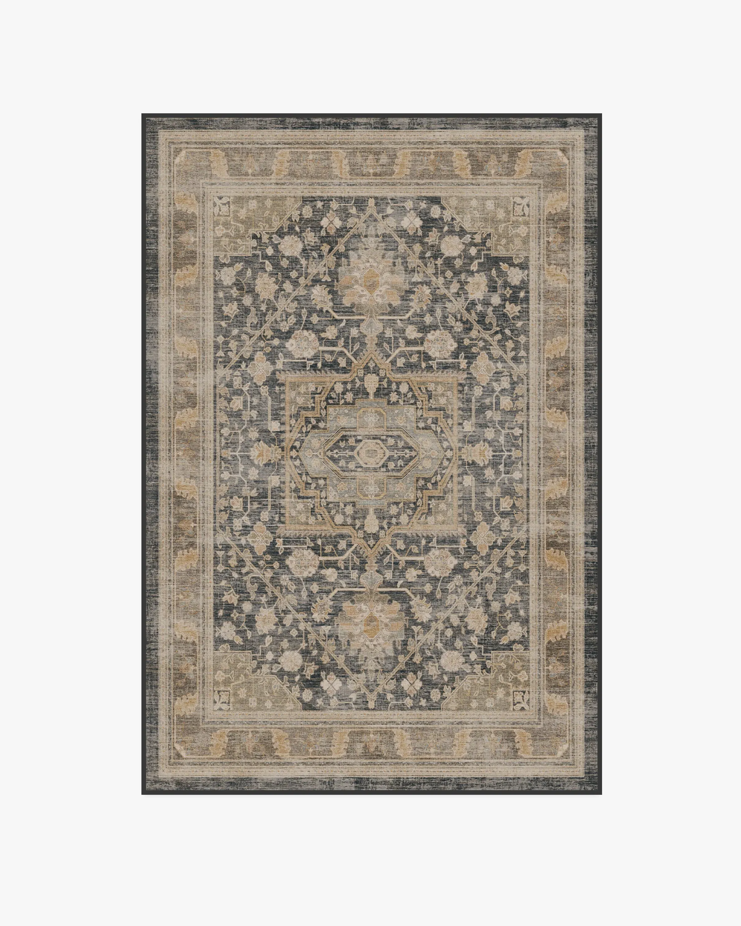 Machine Washable Area Rug - Brown