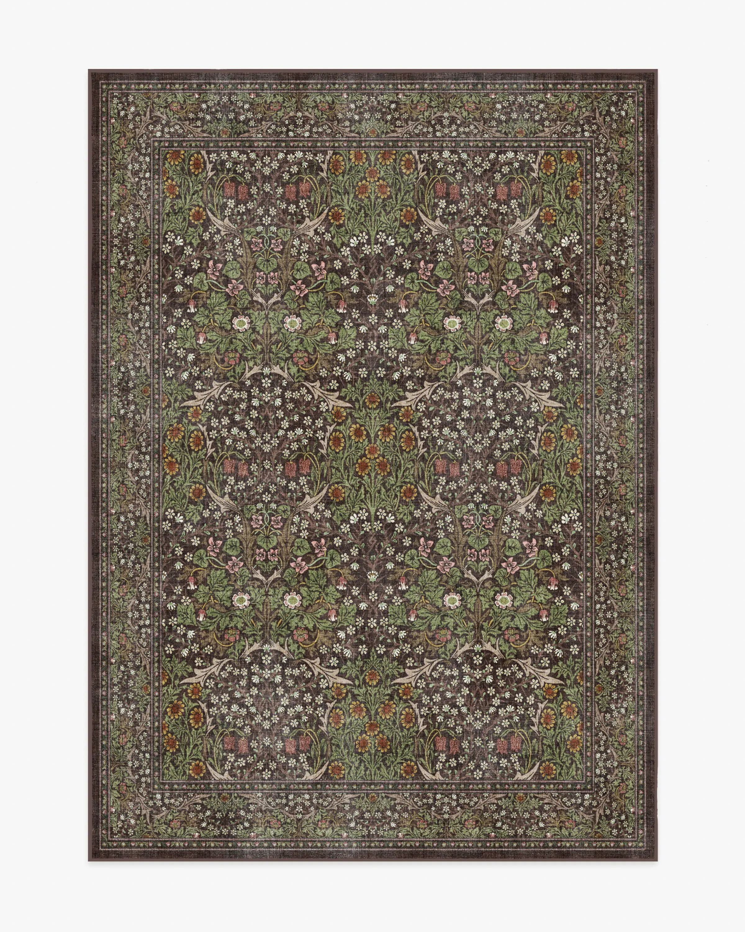 Machine Washable Area Rug - Brown