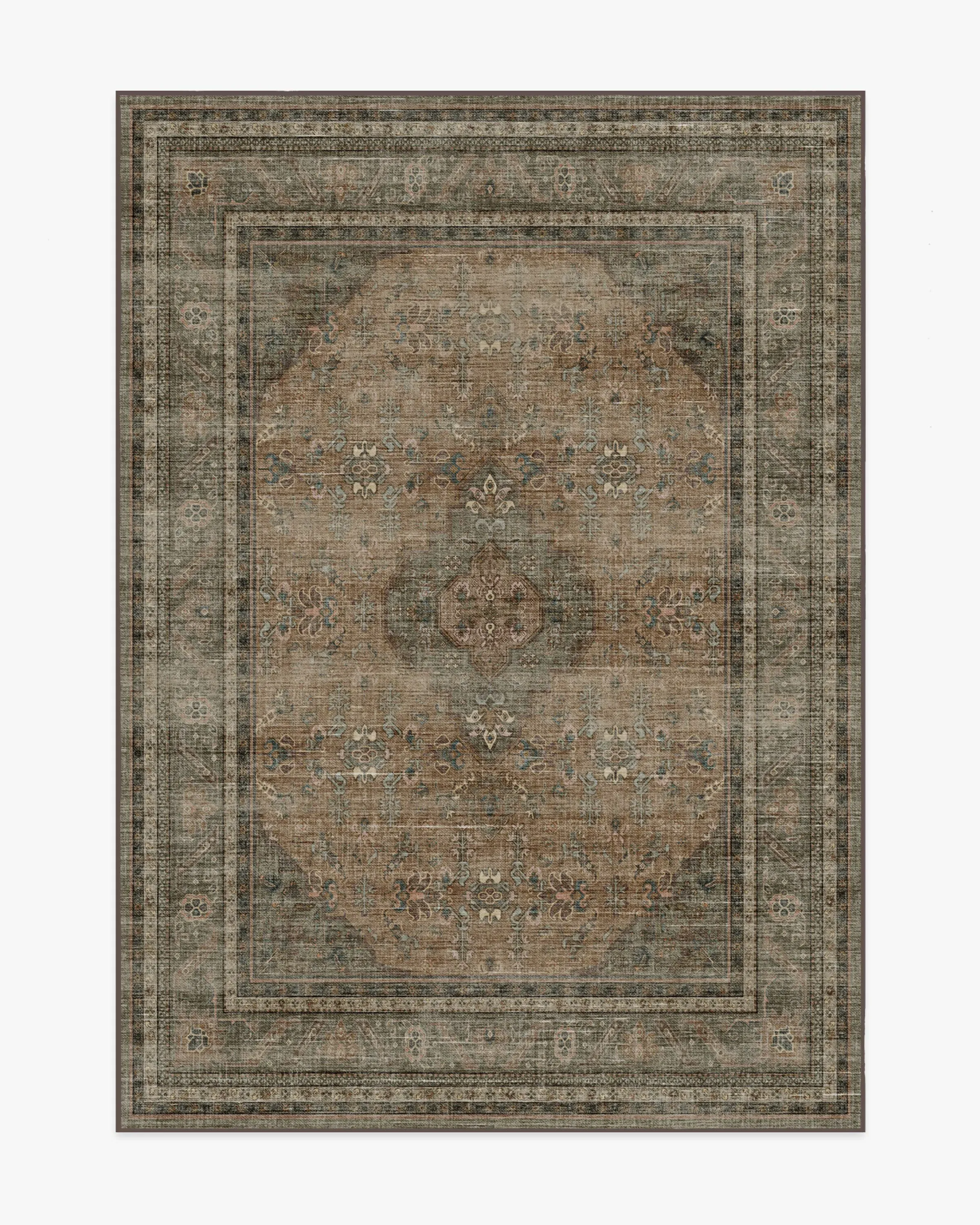 Machine Washable Area Rug - Brown