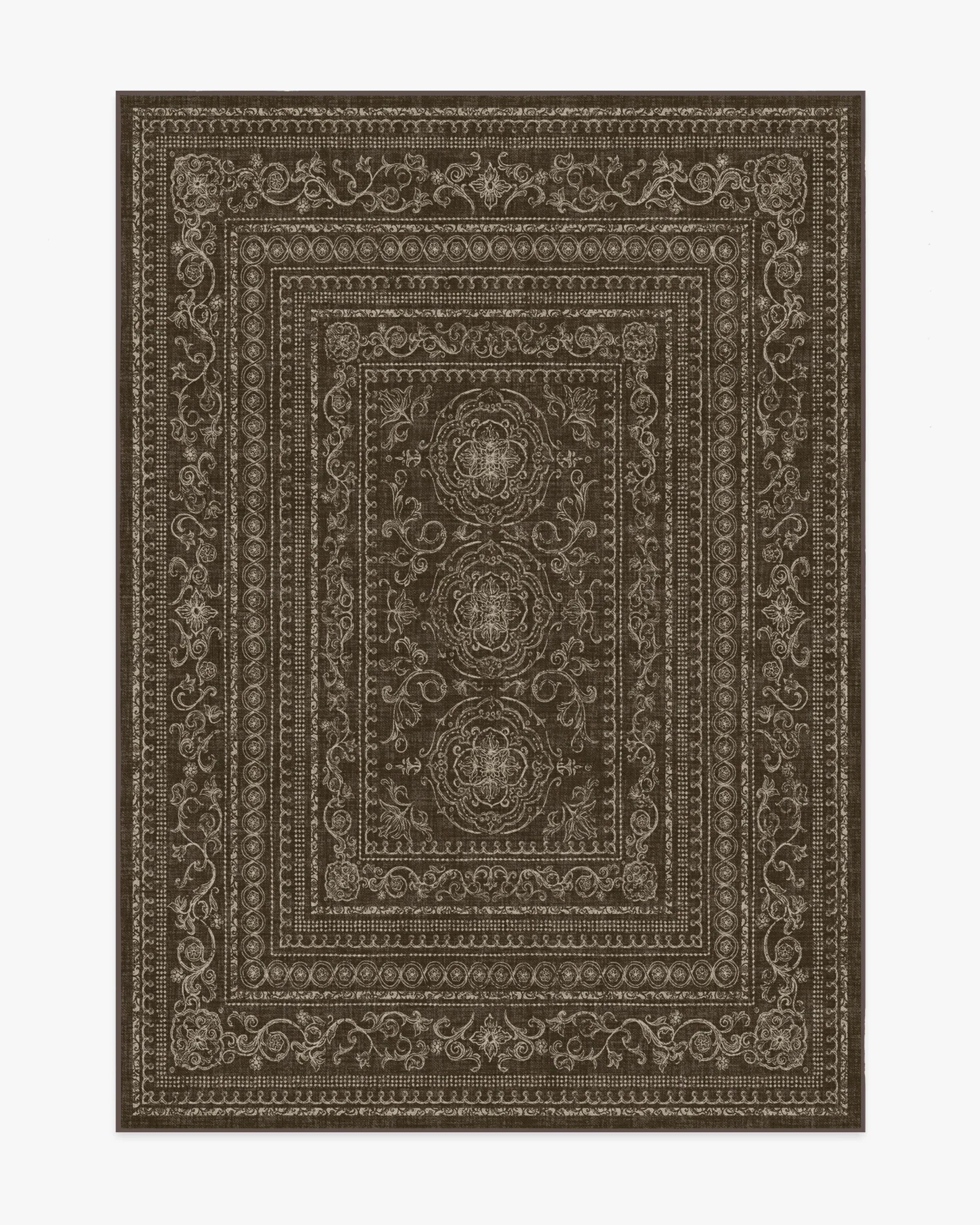 Machine Washable Area Rug - Brown