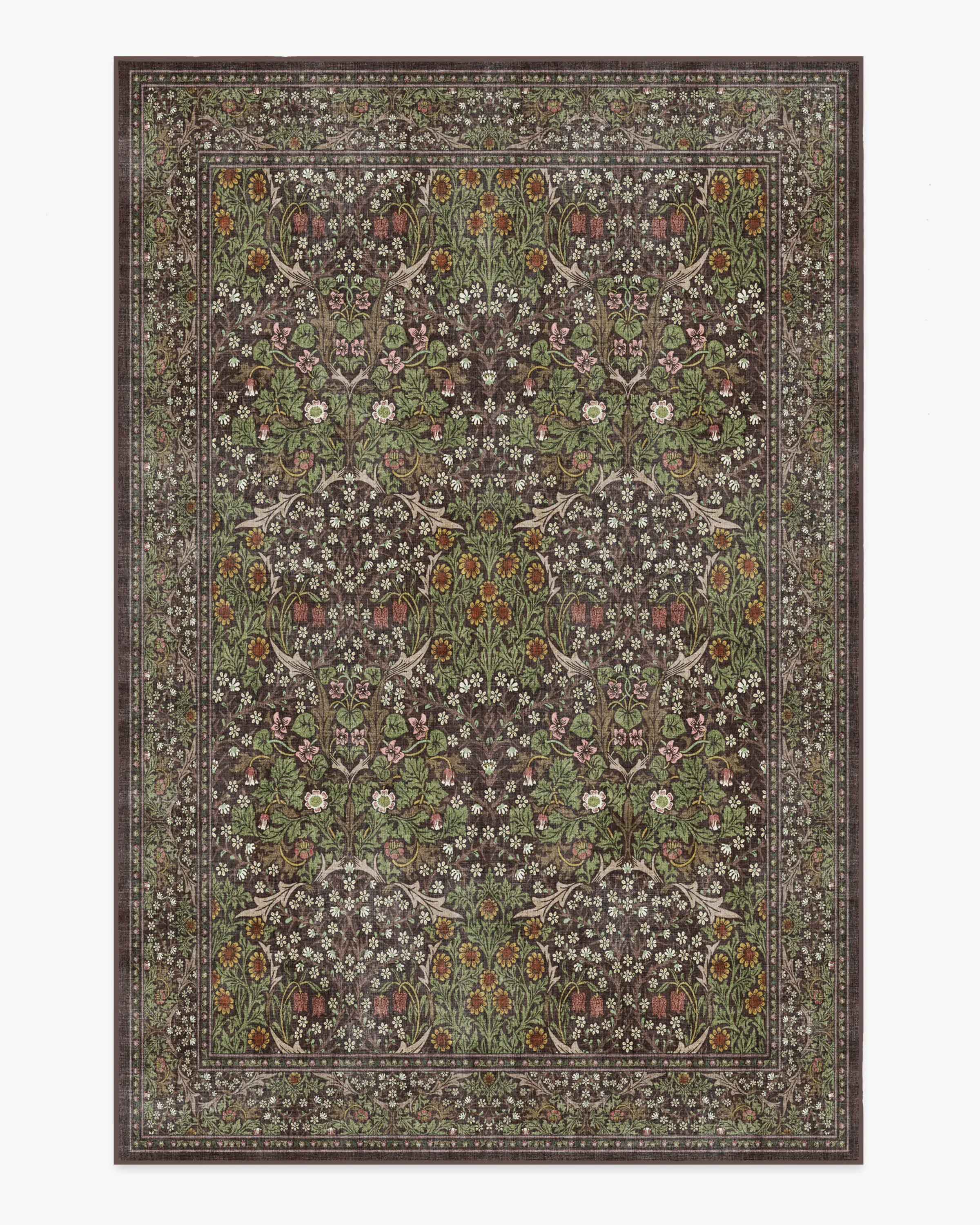 Machine Washable Area Rug - Brown