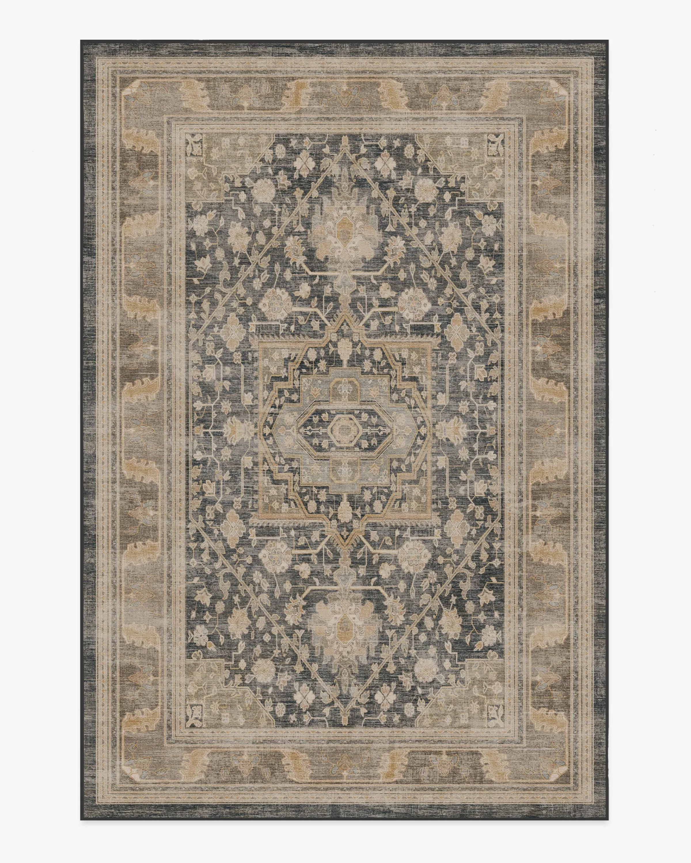 Machine Washable Area Rug - Brown