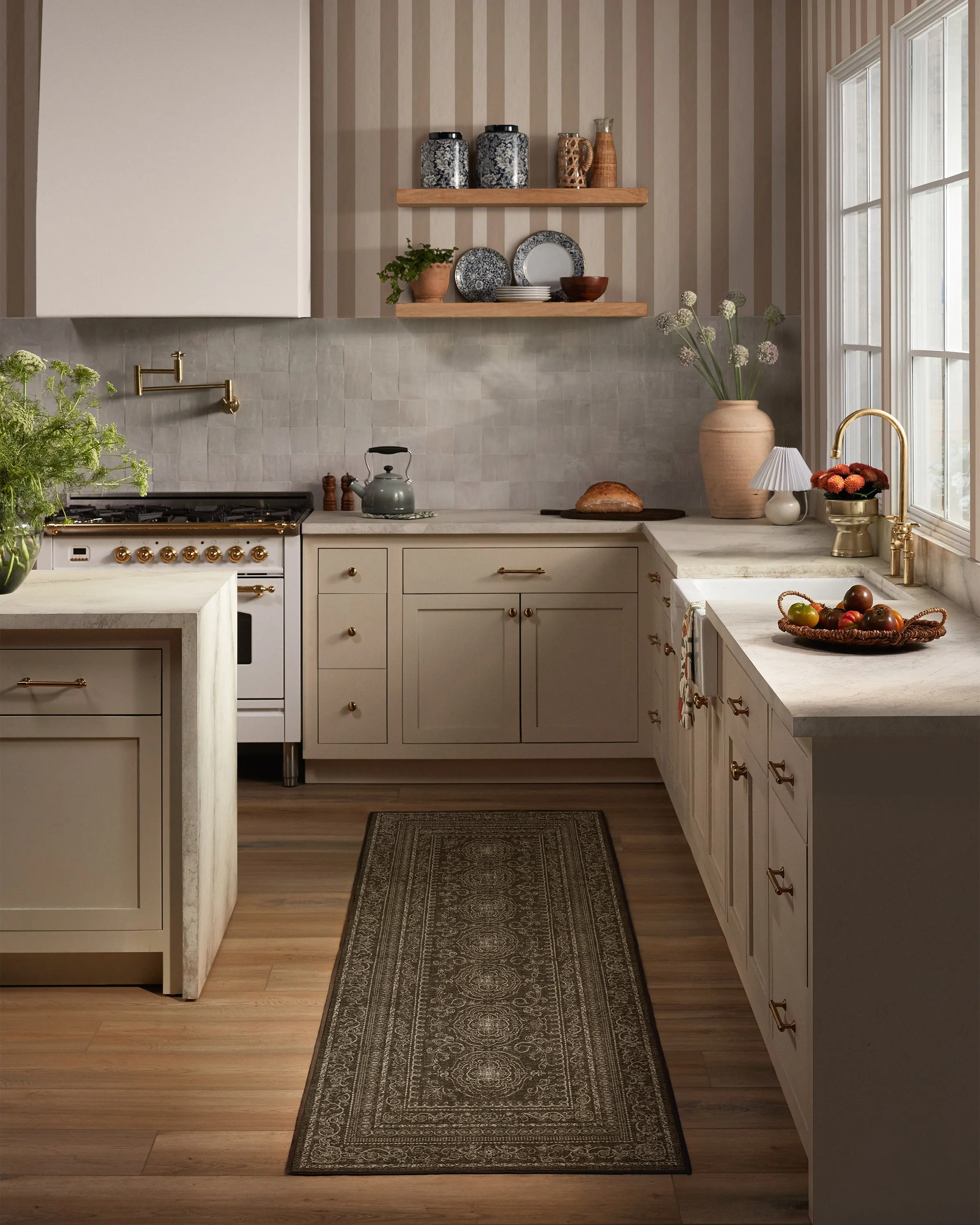 Machine Washable Area Rug - Brown