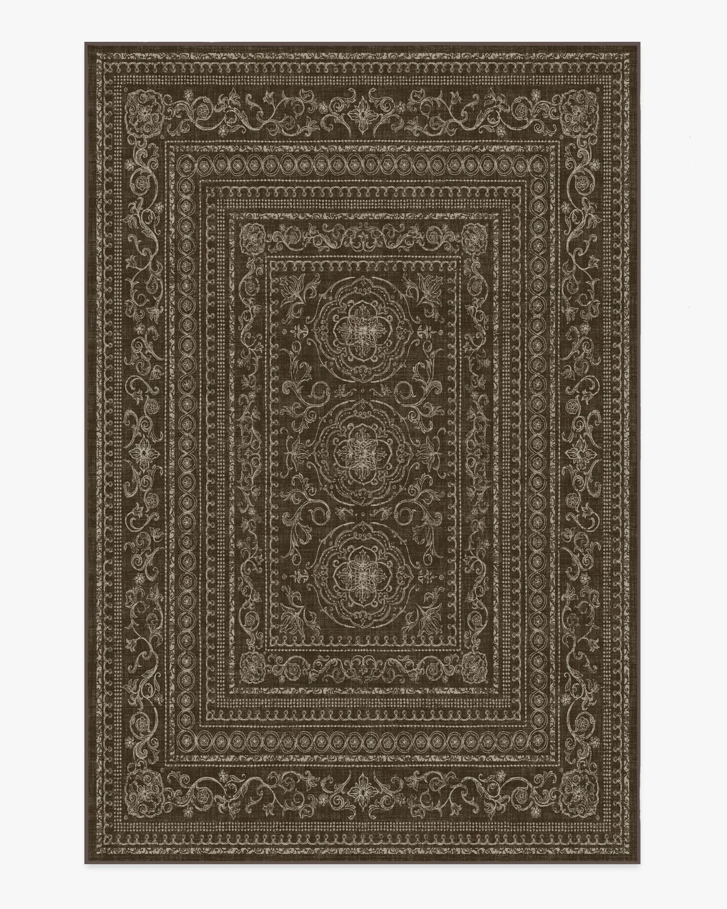 Machine Washable Area Rug - Brown