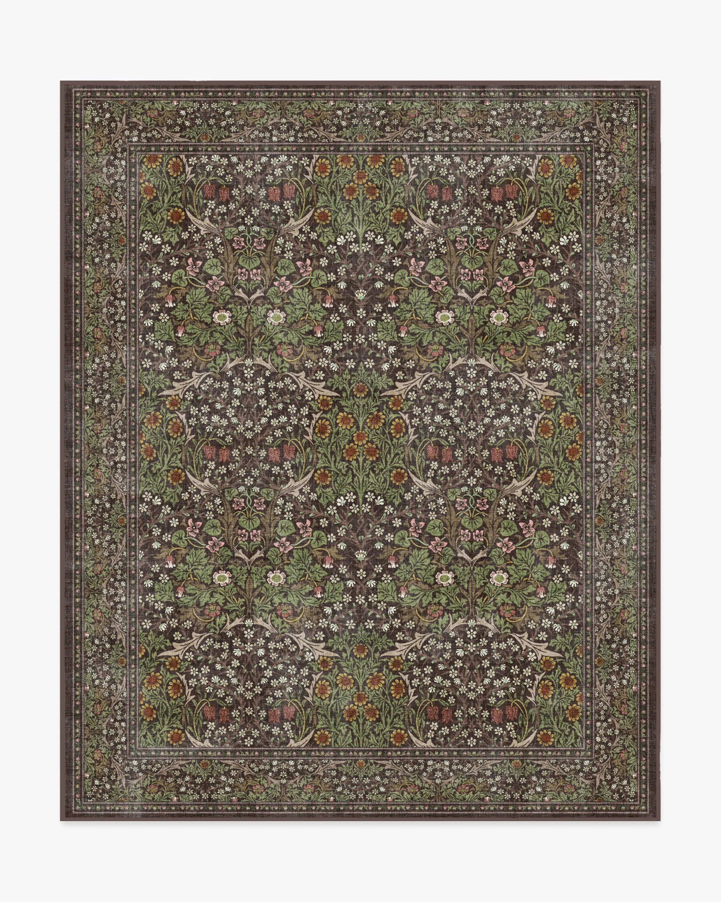 Machine Washable Area Rug - Brown