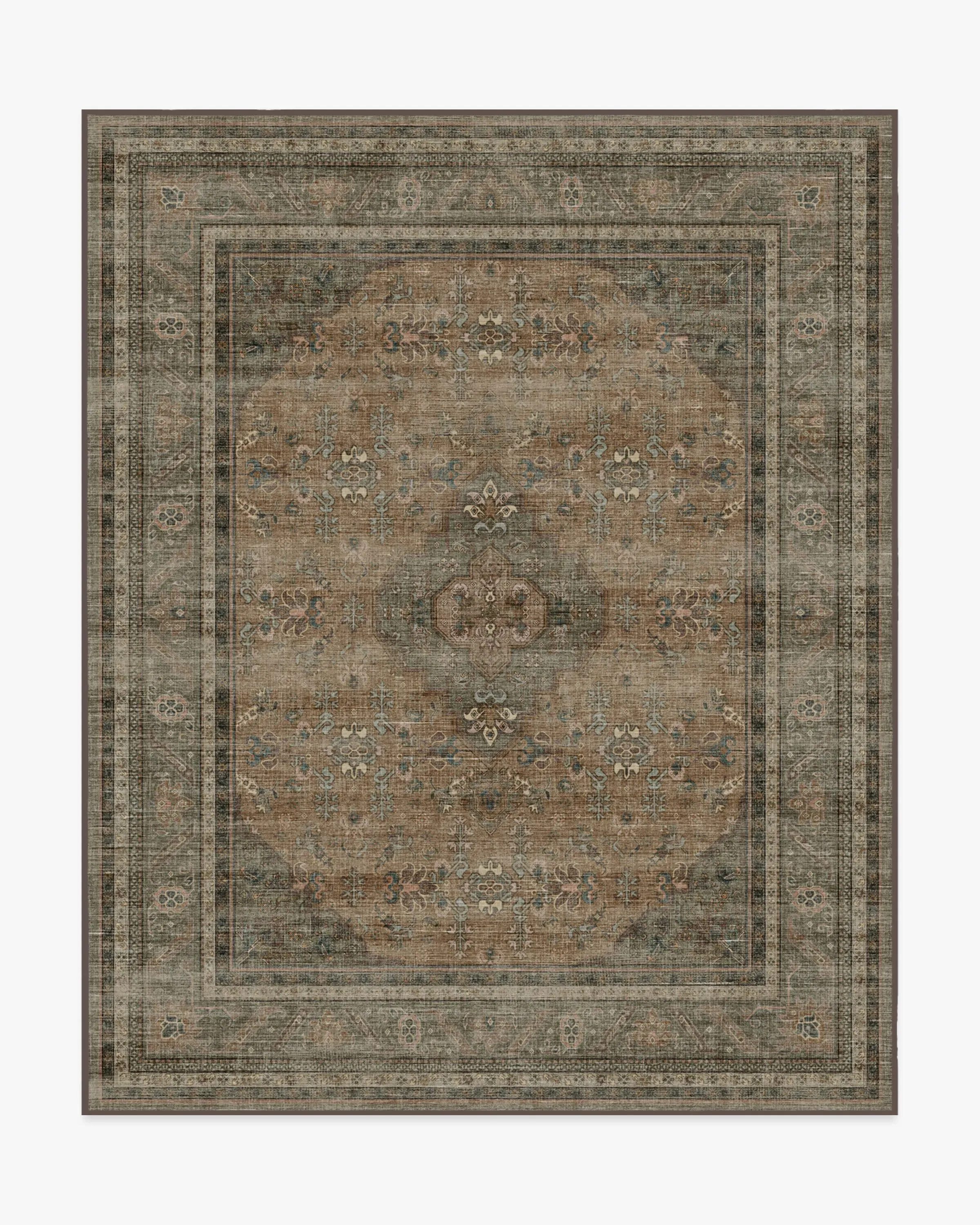 Machine Washable Area Rug - Brown