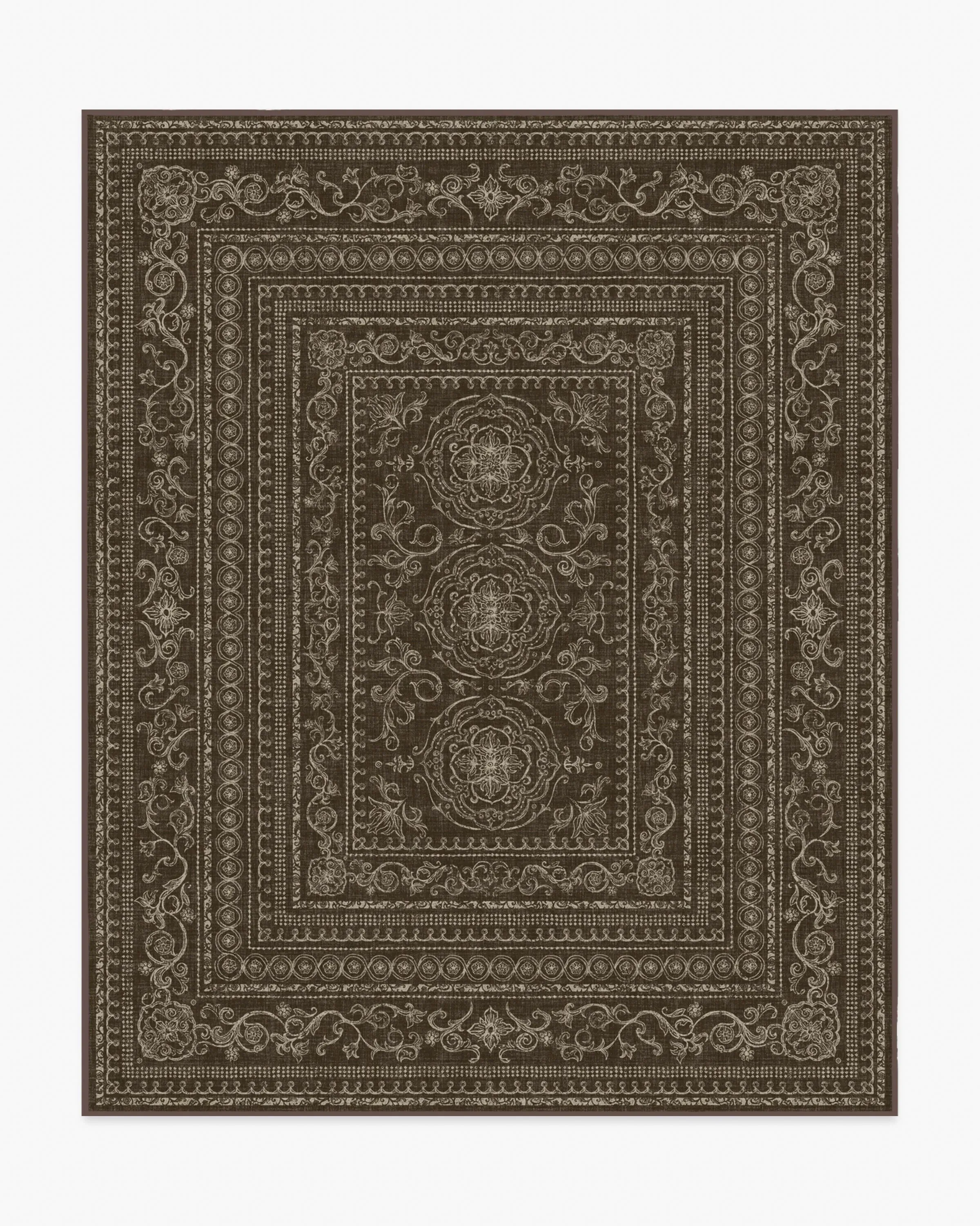 Machine Washable Area Rug - Brown
