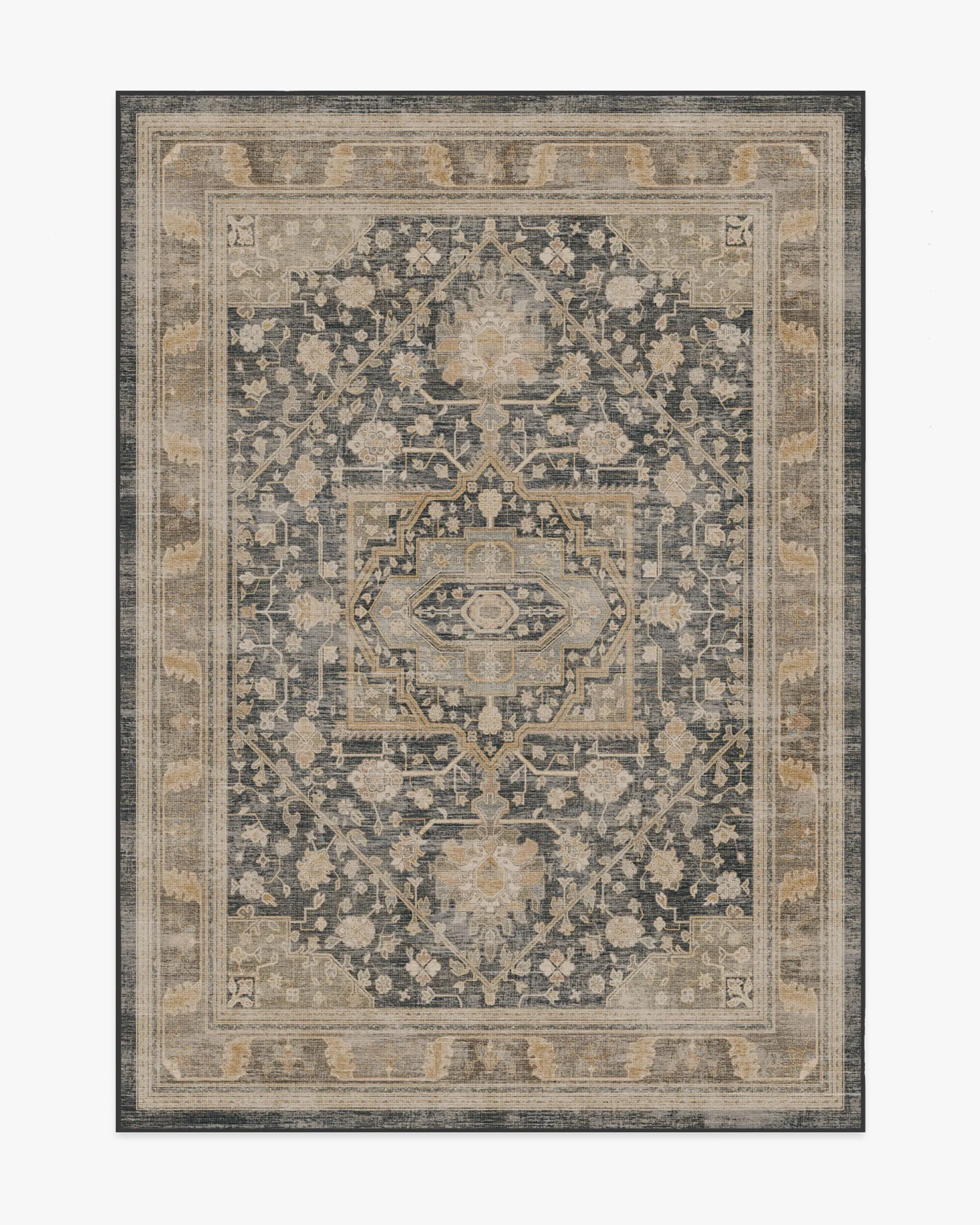 Machine Washable Area Rug - Brown
