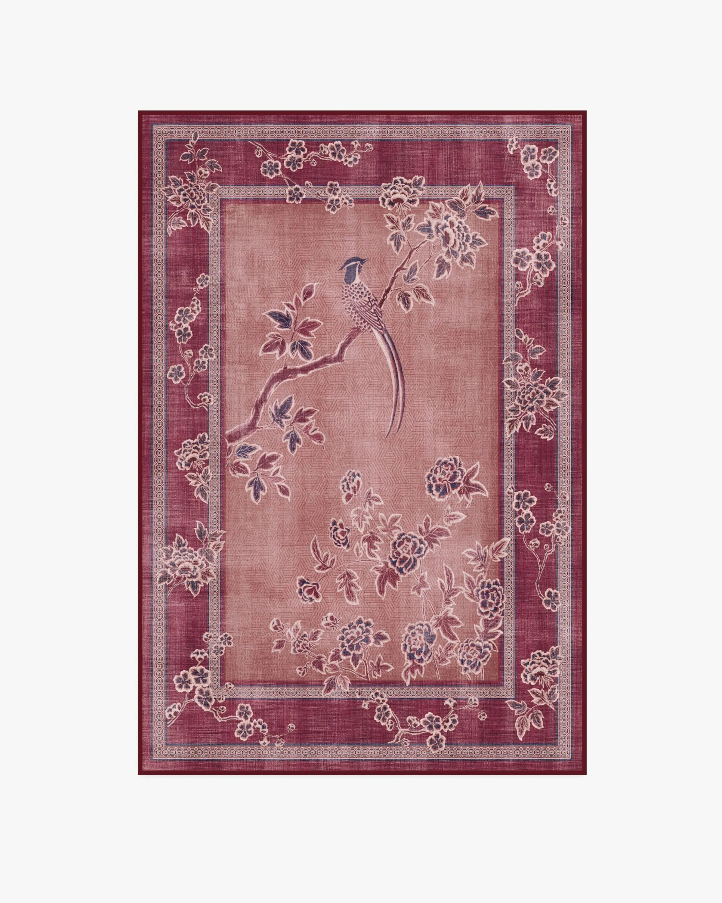 Machine Washable Area Rug - Burgundy