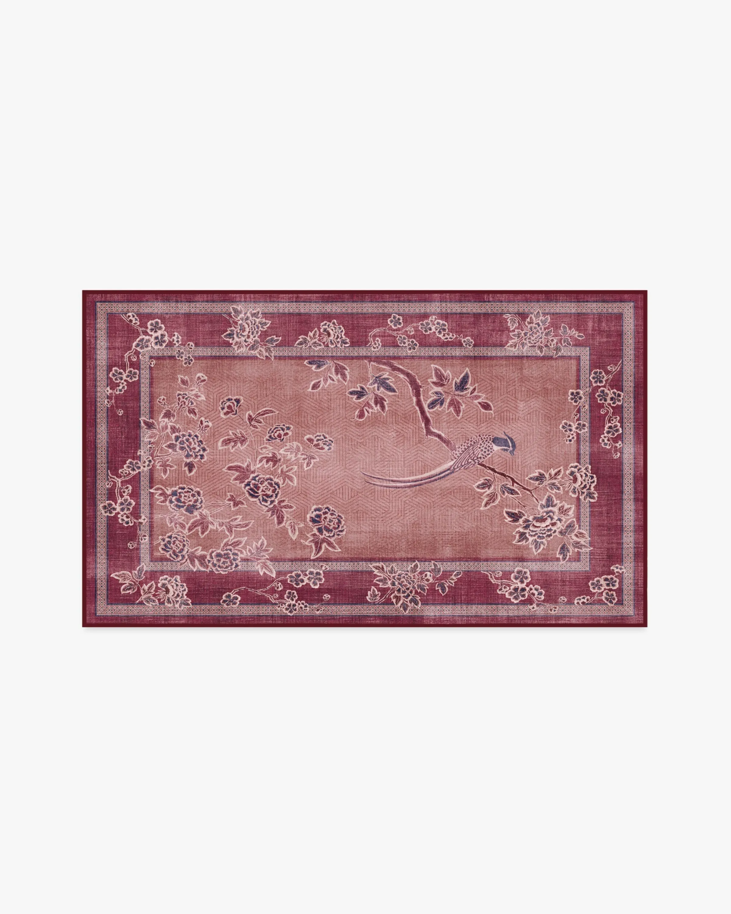 Machine Washable Area Rug - Burgundy