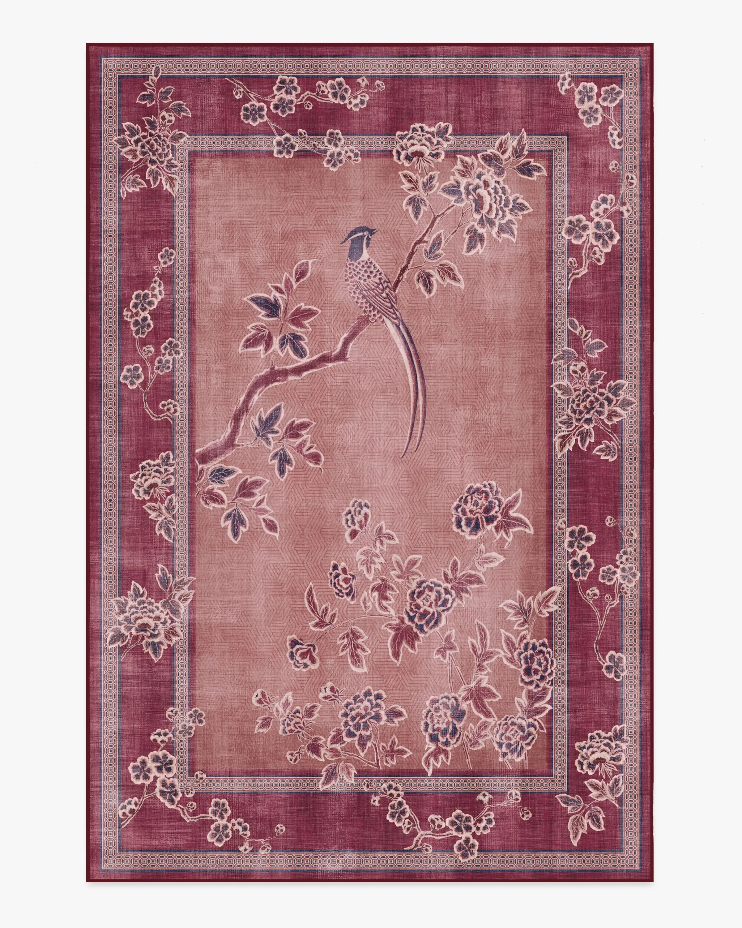 Machine Washable Area Rug - Burgundy