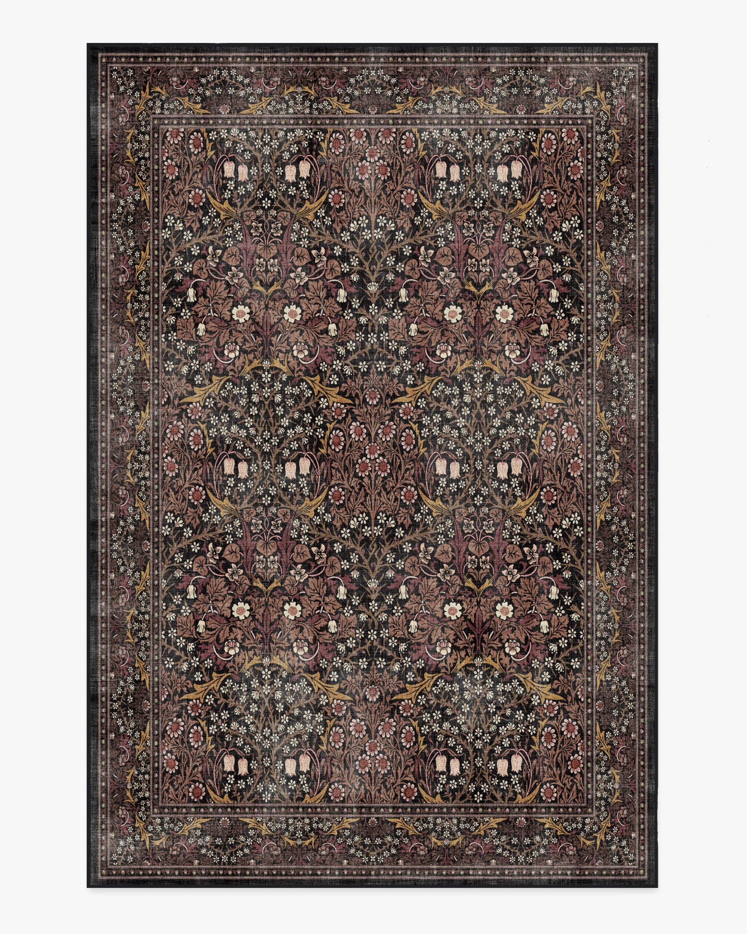 Machine Washable Area Rug - Charcoal, Amber