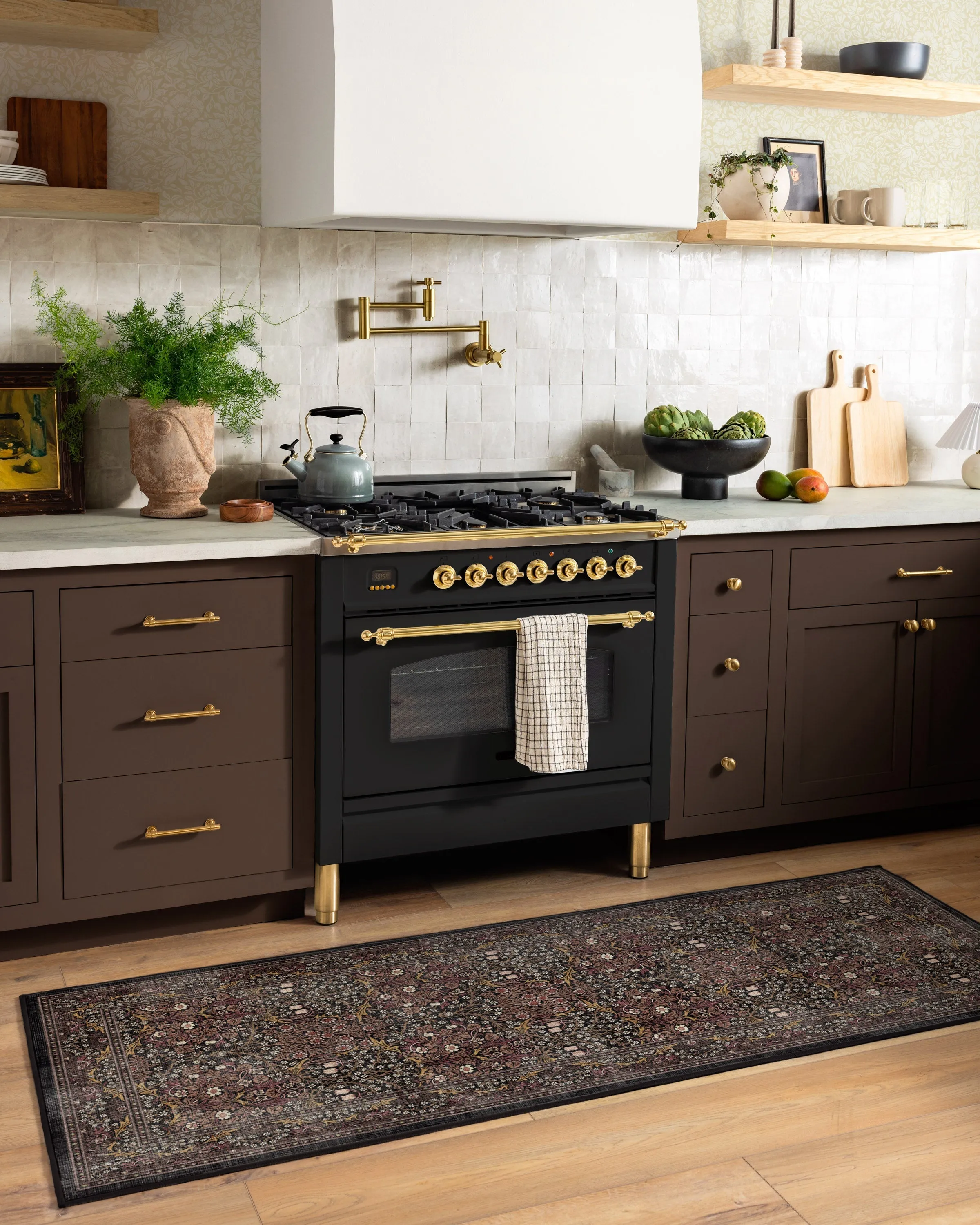 Machine Washable Area Rug - Charcoal, Amber