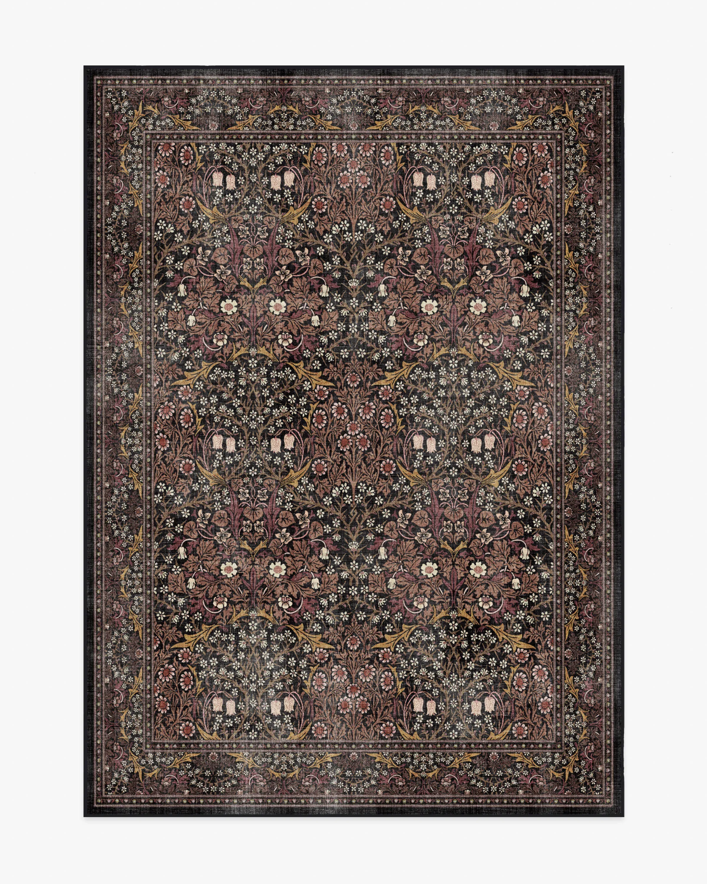 Machine Washable Area Rug - Charcoal, Amber