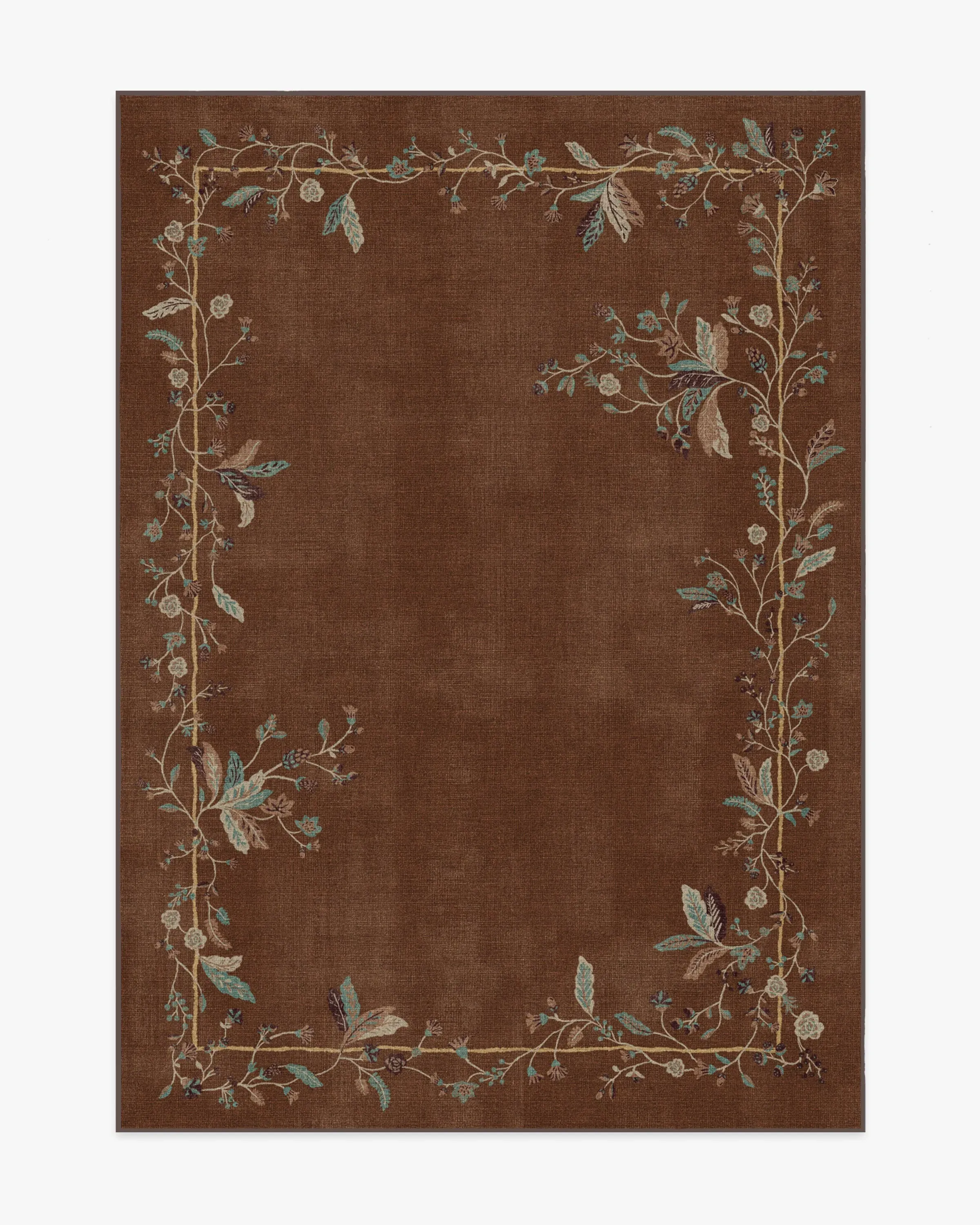 Machine Washable Area Rug - Copper Brown