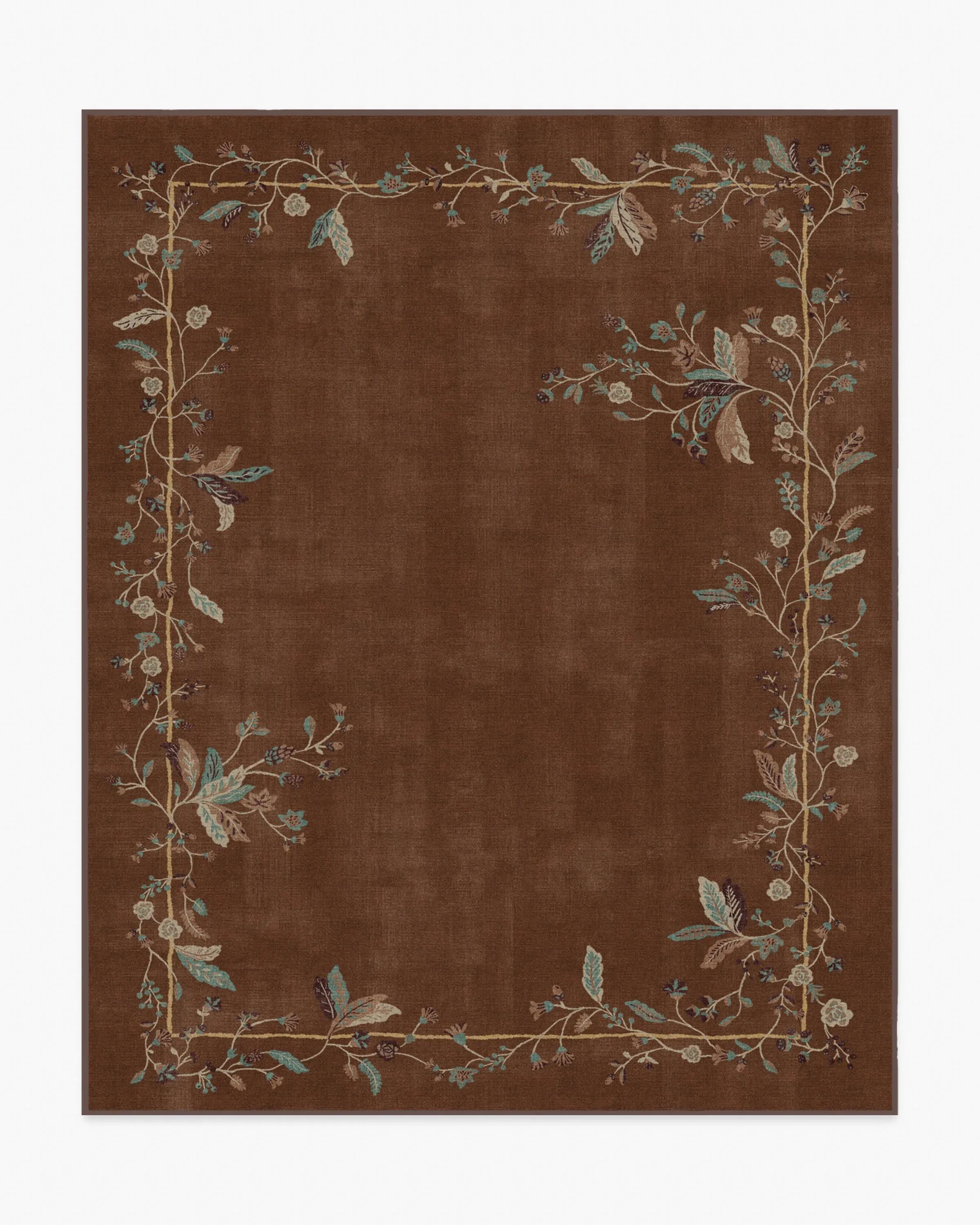 Machine Washable Area Rug - Copper Brown