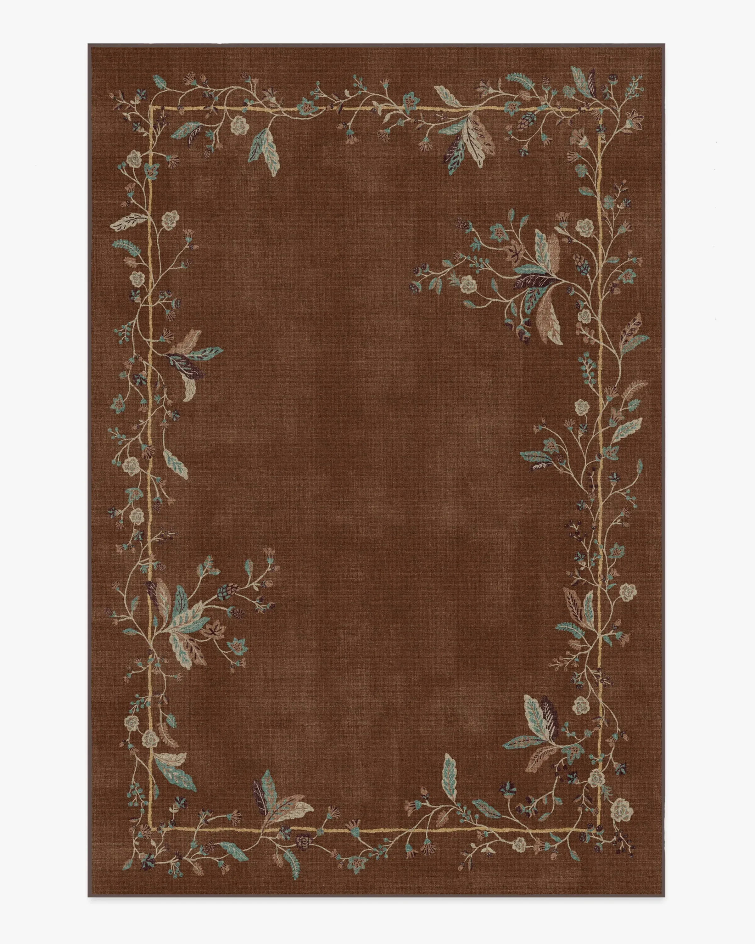 Machine Washable Area Rug - Copper Brown