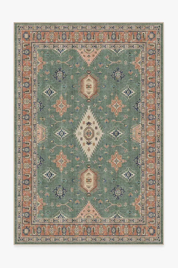 Machine Washable Area Rug - Copper Sage