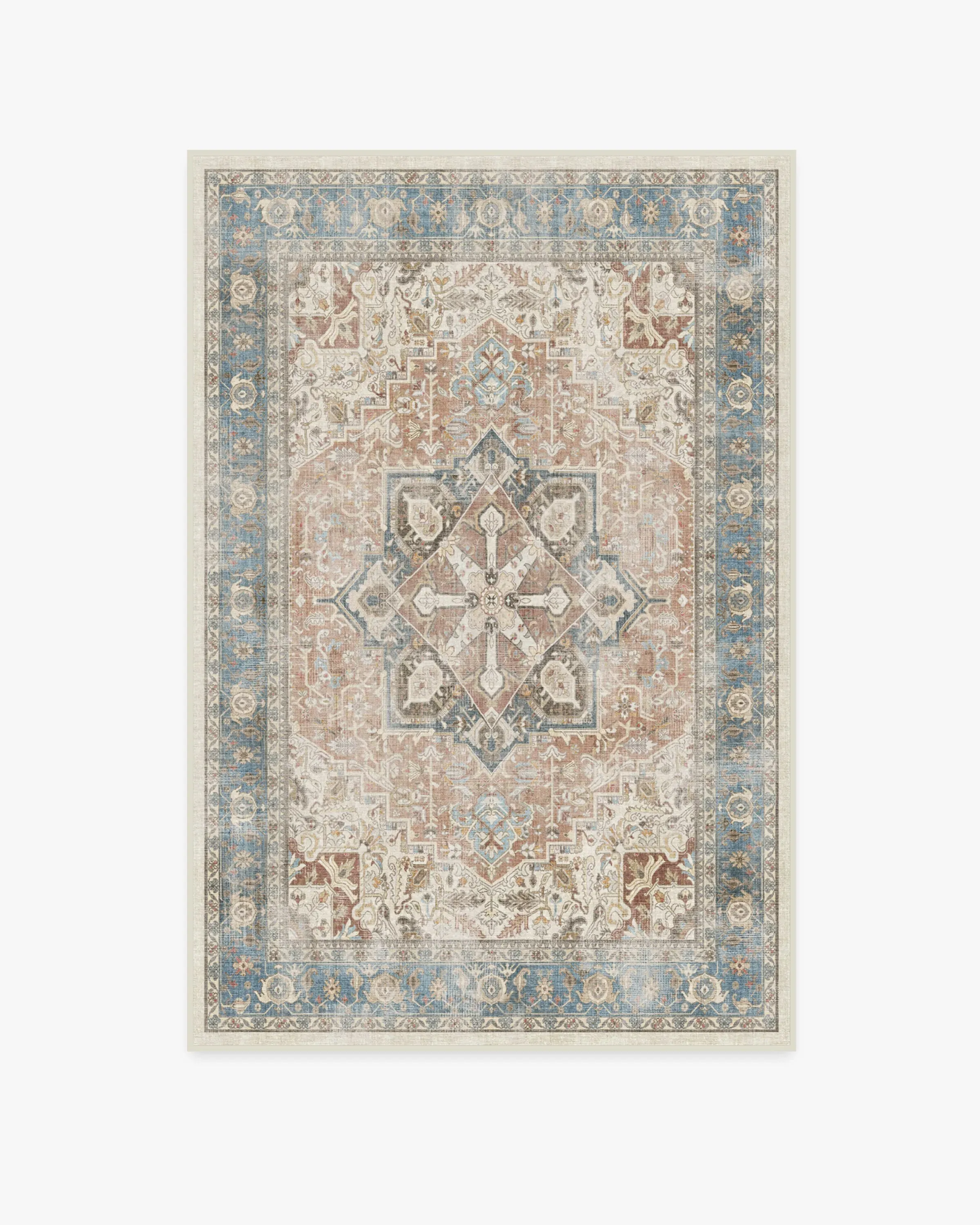 Machine Washable Area Rug - Coral