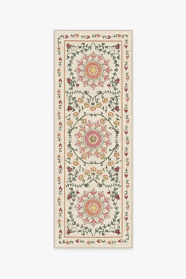 Machine Washable Area Rug - Coral, Floral