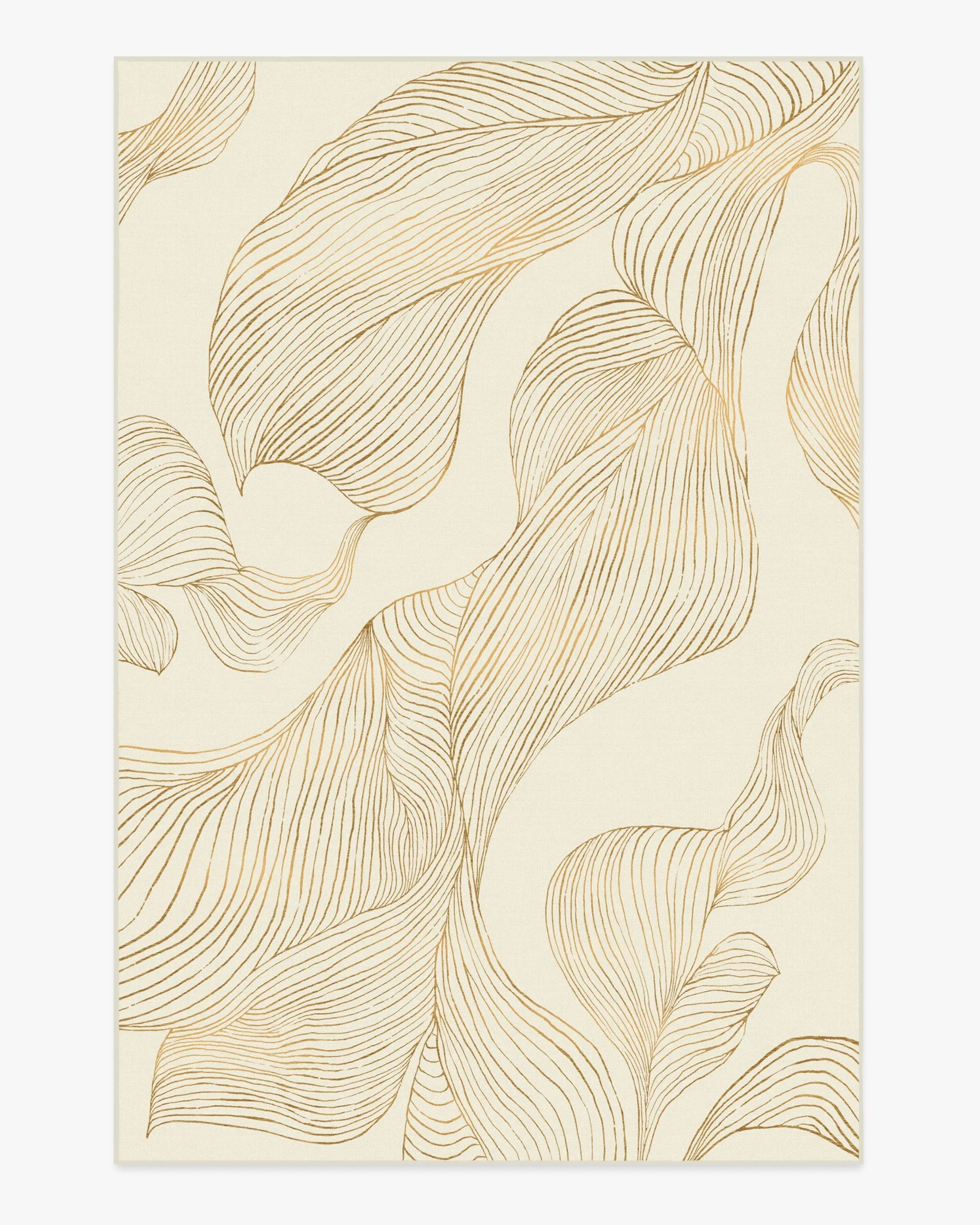 Machine Washable Area Rug - Cream, Gold