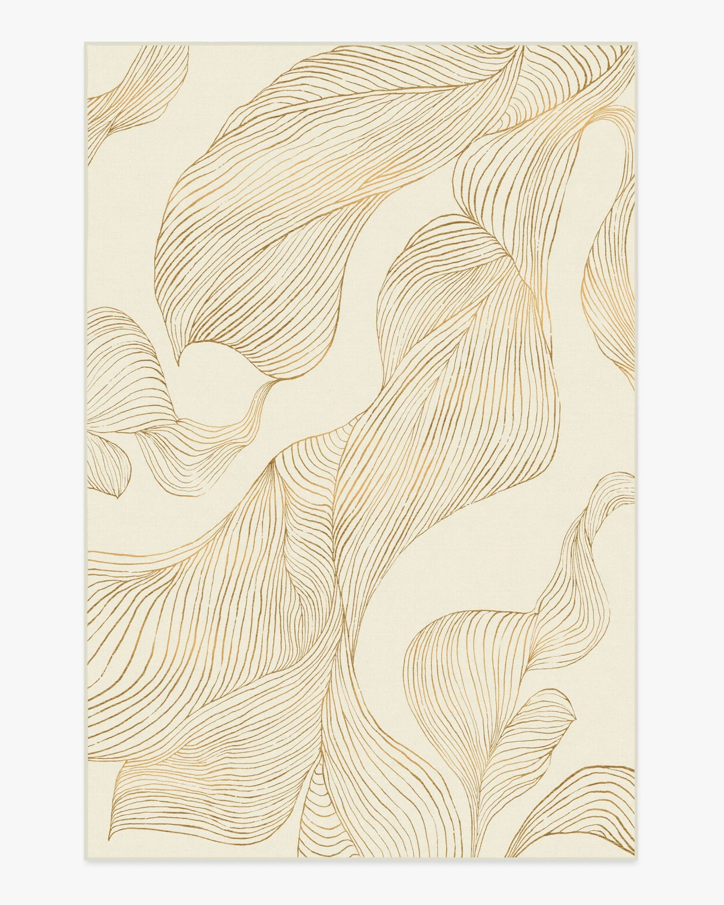 Machine Washable Area Rug - Cream, Gold